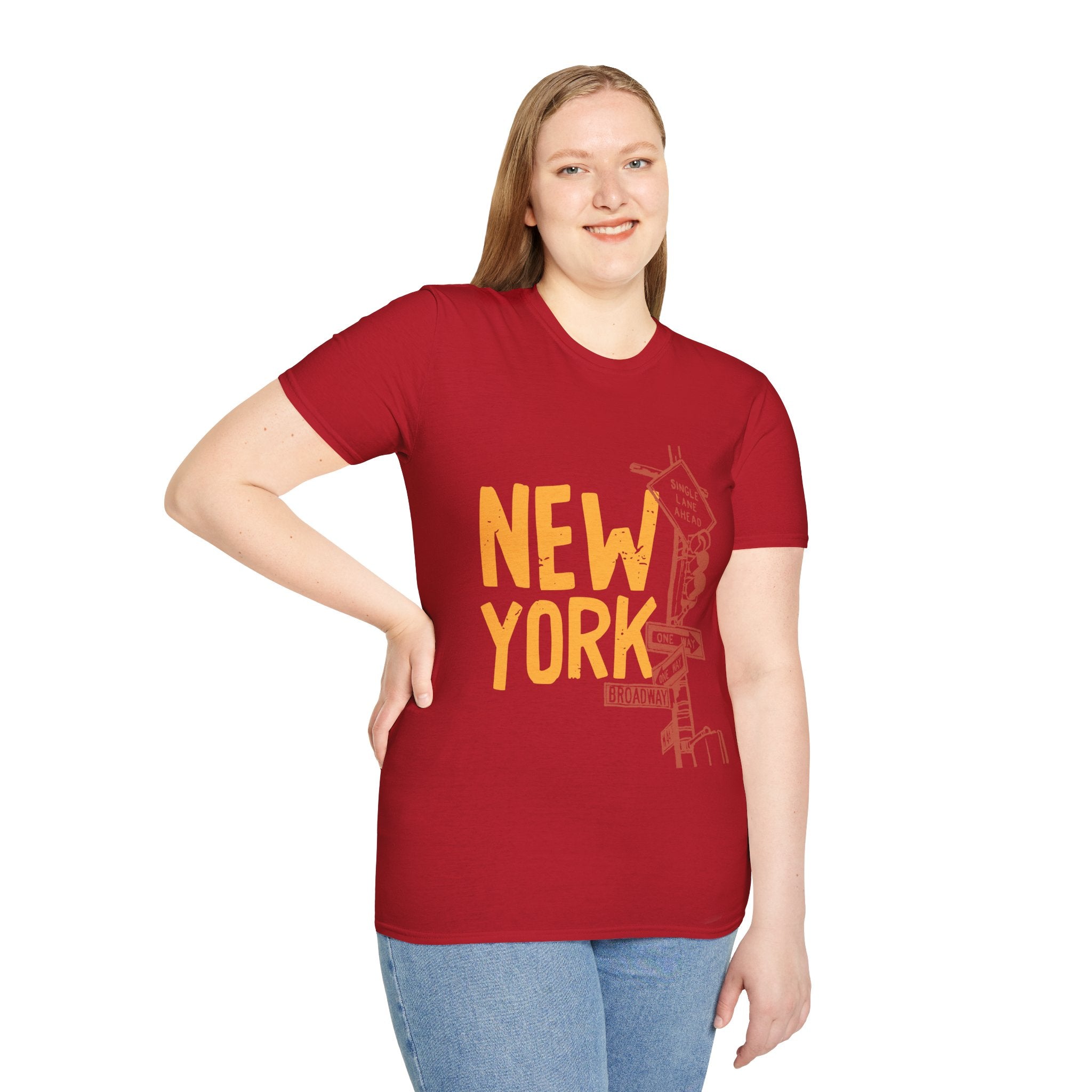 New York Skyline Unisex Softstyle T-Shirt, City Apparel, Travel Shirt, Gift for NYC Lovers, Casual Wear, Summer Fashion
