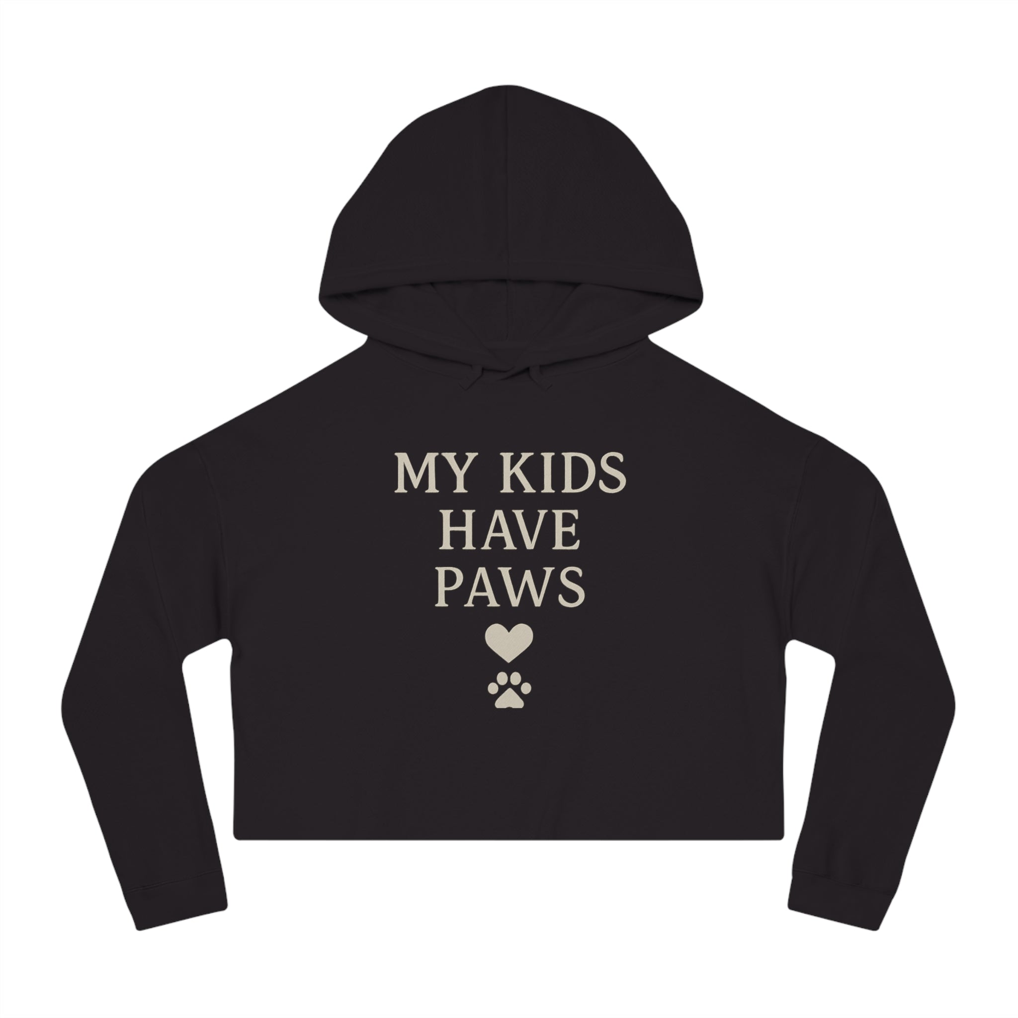 Camo Pet Lovers Cropped Hoodie - My Kids Have Paws Sweatshirt, Animal Lover Gift, Pet Mom Apparel, Trendy Hooded Top, Cozy Casual Wear