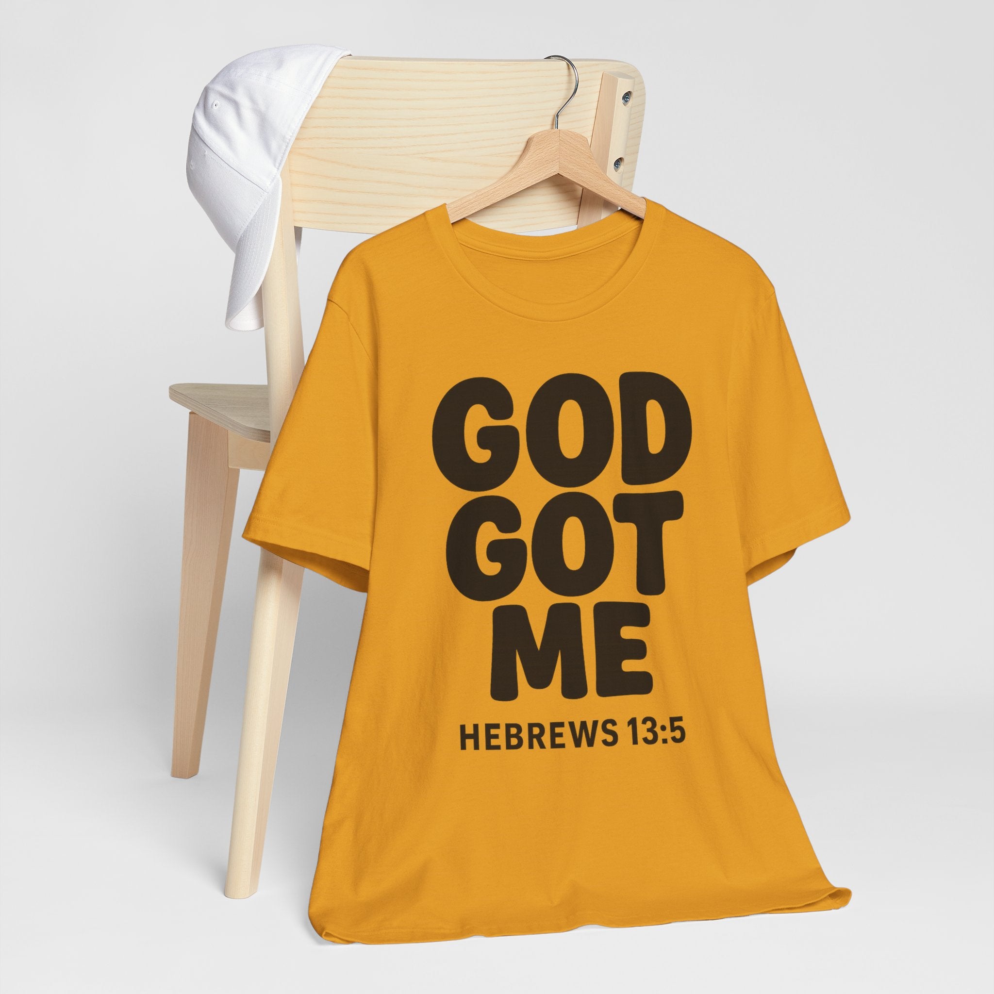 GOD GOT ME Religious T-Shirt, Christian Design. Clothing, Inspirational Tee, Faith Shirt, Unisex Jersey Short Sleeve Tee with