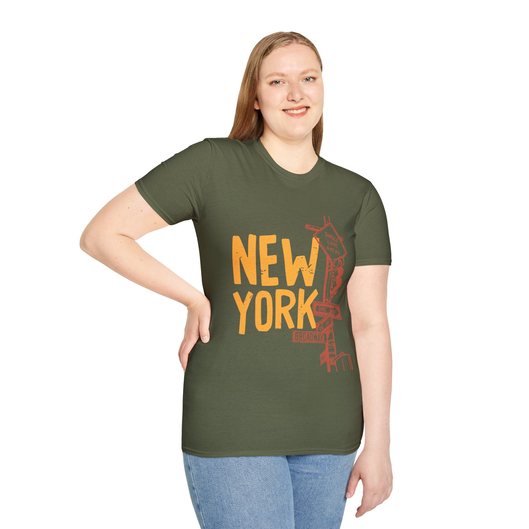 New York Skyline Unisex Softstyle T-Shirt, City Apparel, Travel Shirt, Gift for NYC Lovers, Casual Wear, Summer Fashion