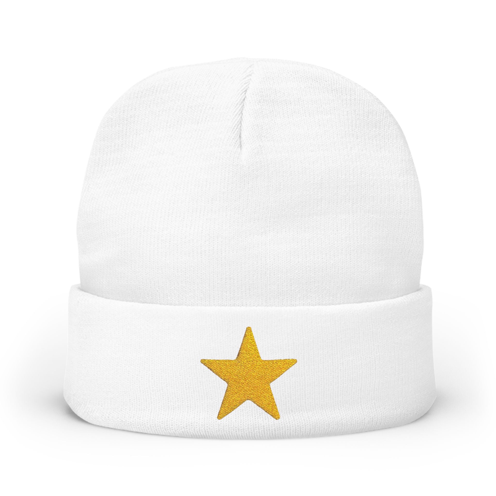 Starry Knit Beanie with Embroidery - Winter Hat, Gift for Her, Cute Beanie, Cozy Accessory, Modern Style