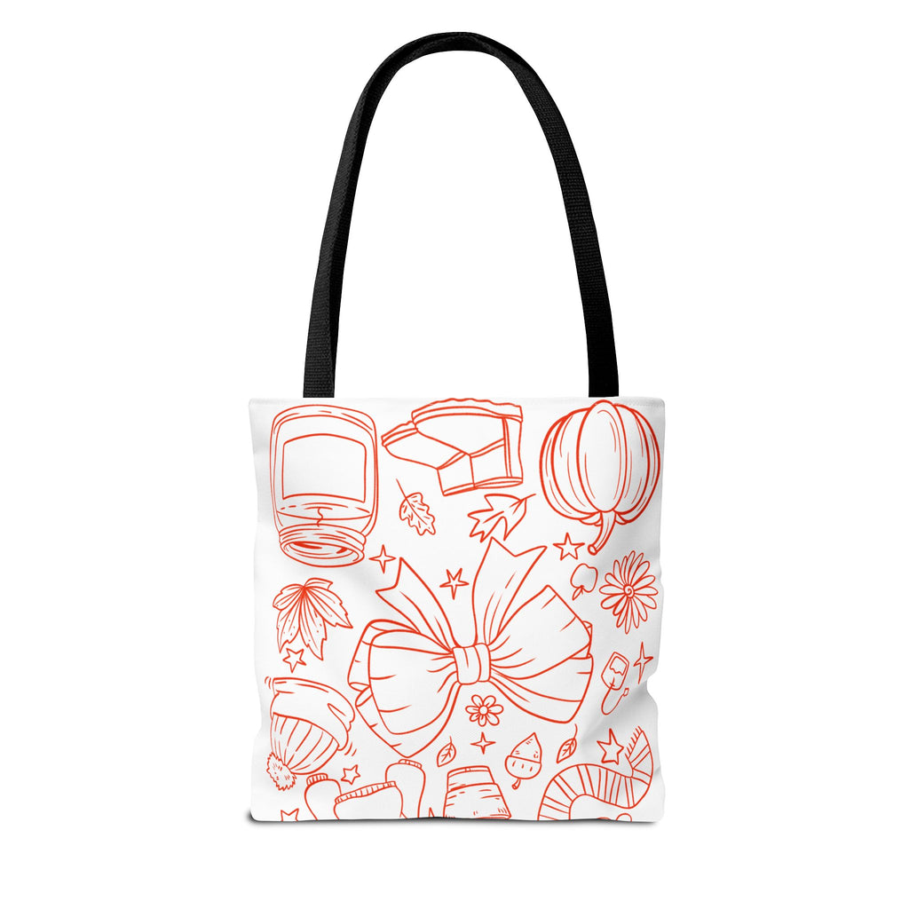 Cozy Fall Tote Bag, Autumn Aesthetic Carry-All, Cute Gift for Her, Shopping Bag, Halloween & Thanksgiving Essential