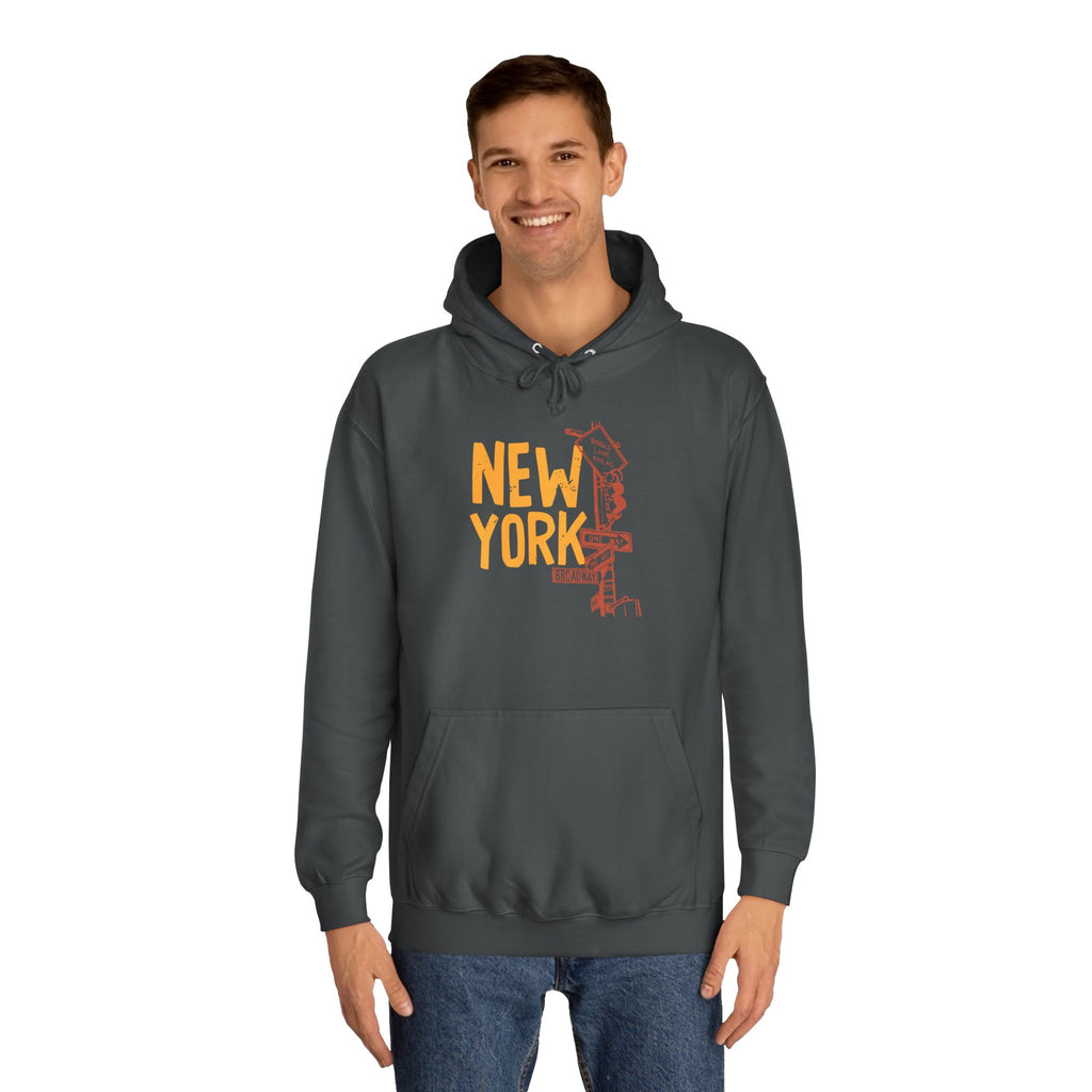 New York College Hoodie, Unisex Casual Sweatshirt, Urban Apparel, Gift for Students, Perfect for College Life, Travel Outfit