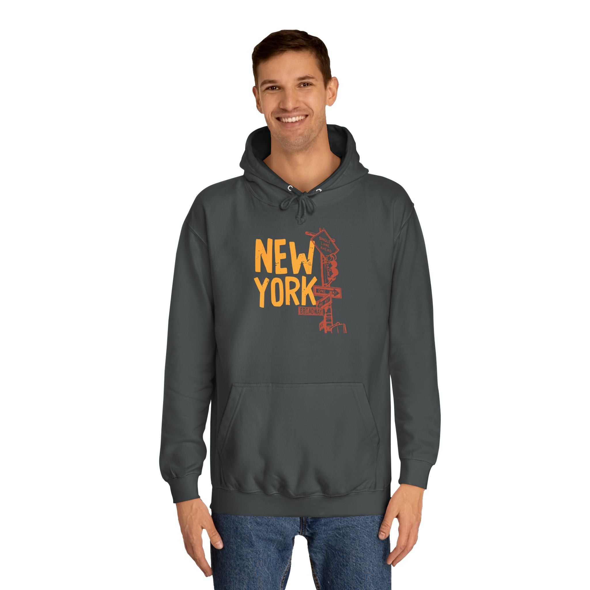 New York College Hoodie, Unisex Casual Sweatshirt, Urban Apparel, Gift for Students, Perfect for College Life, Travel Outfit