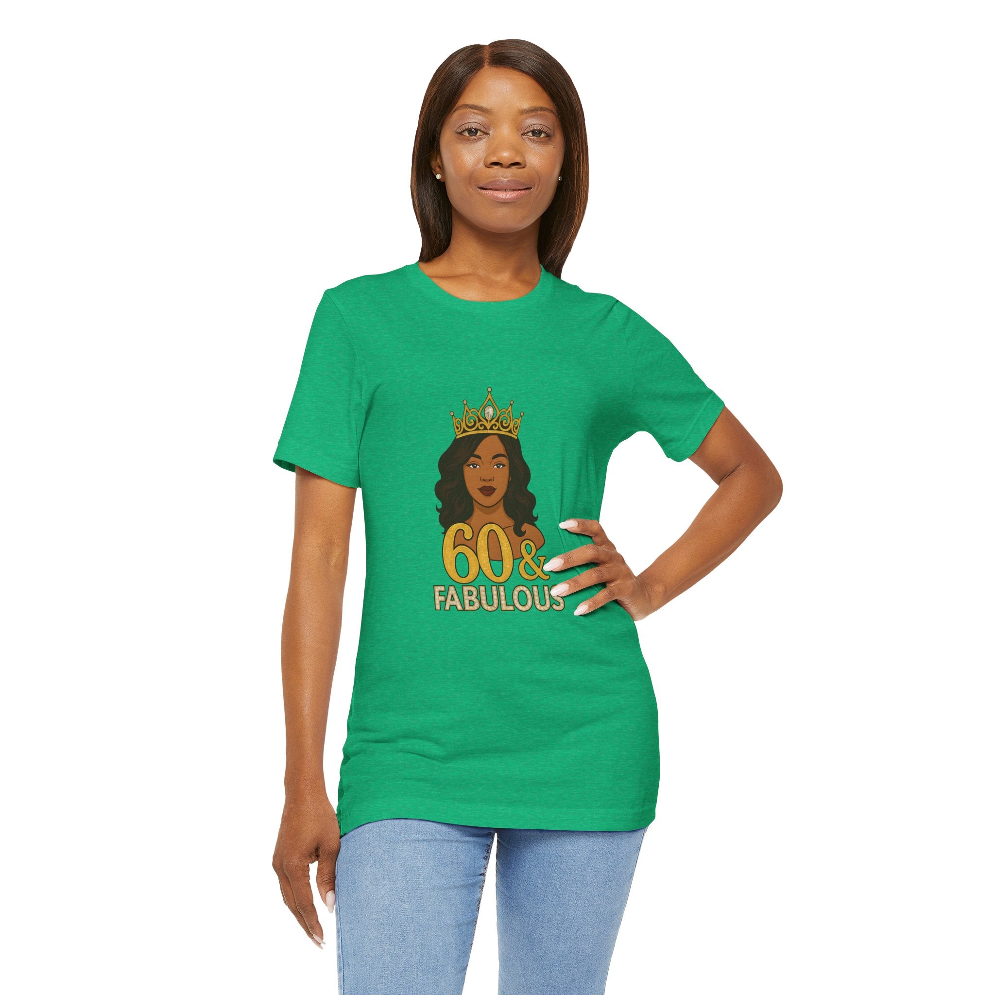 60 & Fabulous Unisex Tee, Birthday Gift Tee, Women's Celebration Shirt, Fun Milestone Birthday Apparel, Perfect for 60th Birthday Party