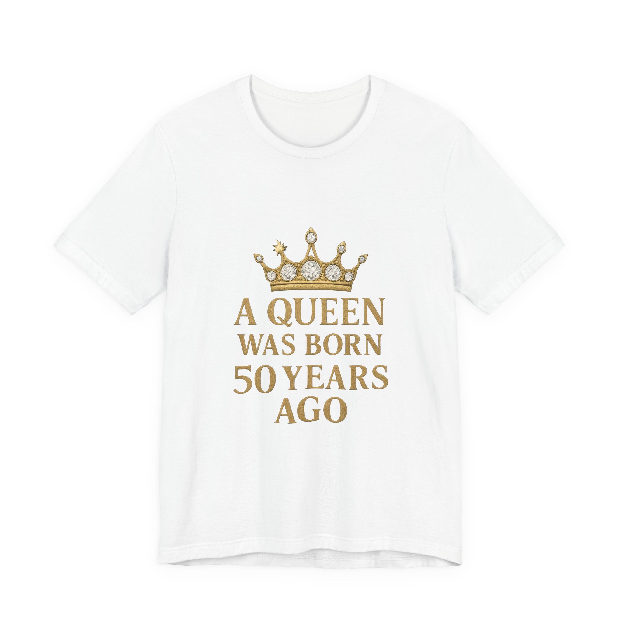 50th Birthday Queen Tee, A Queen Was Born 50 Years Ago Shirt, Anniversary Gift, Retro T-Shirt, Crown Design Tee