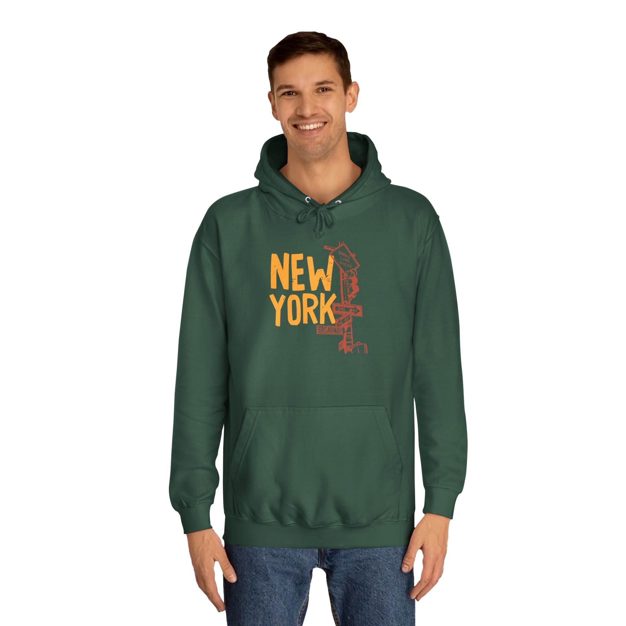 New York College Hoodie, Unisex Casual Sweatshirt, Urban Apparel, Gift for Students, Perfect for College Life, Travel Outfit