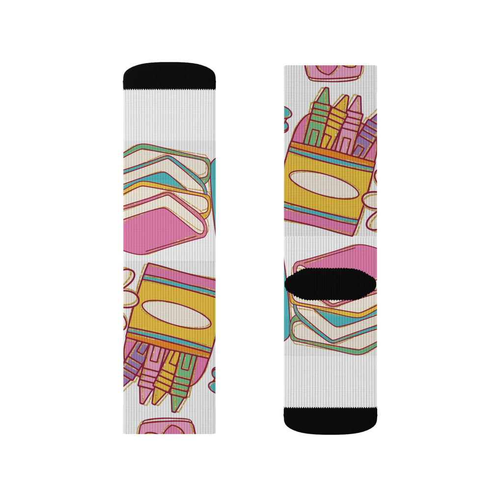 Colorful Sublimation Socks - Fun Socks for Creative Souls, Art Enthusiasts, Gift for Birthdays, Holidays, Casual Wear, Home and Parties