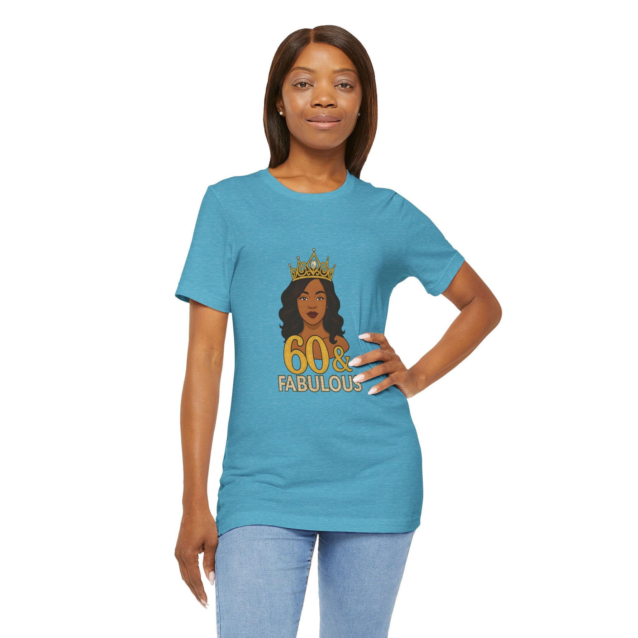 60 & Fabulous Unisex Tee, Birthday Gift Tee, Women's Celebration Shirt, Fun Milestone Birthday Apparel, Perfect for 60th Birthday Party