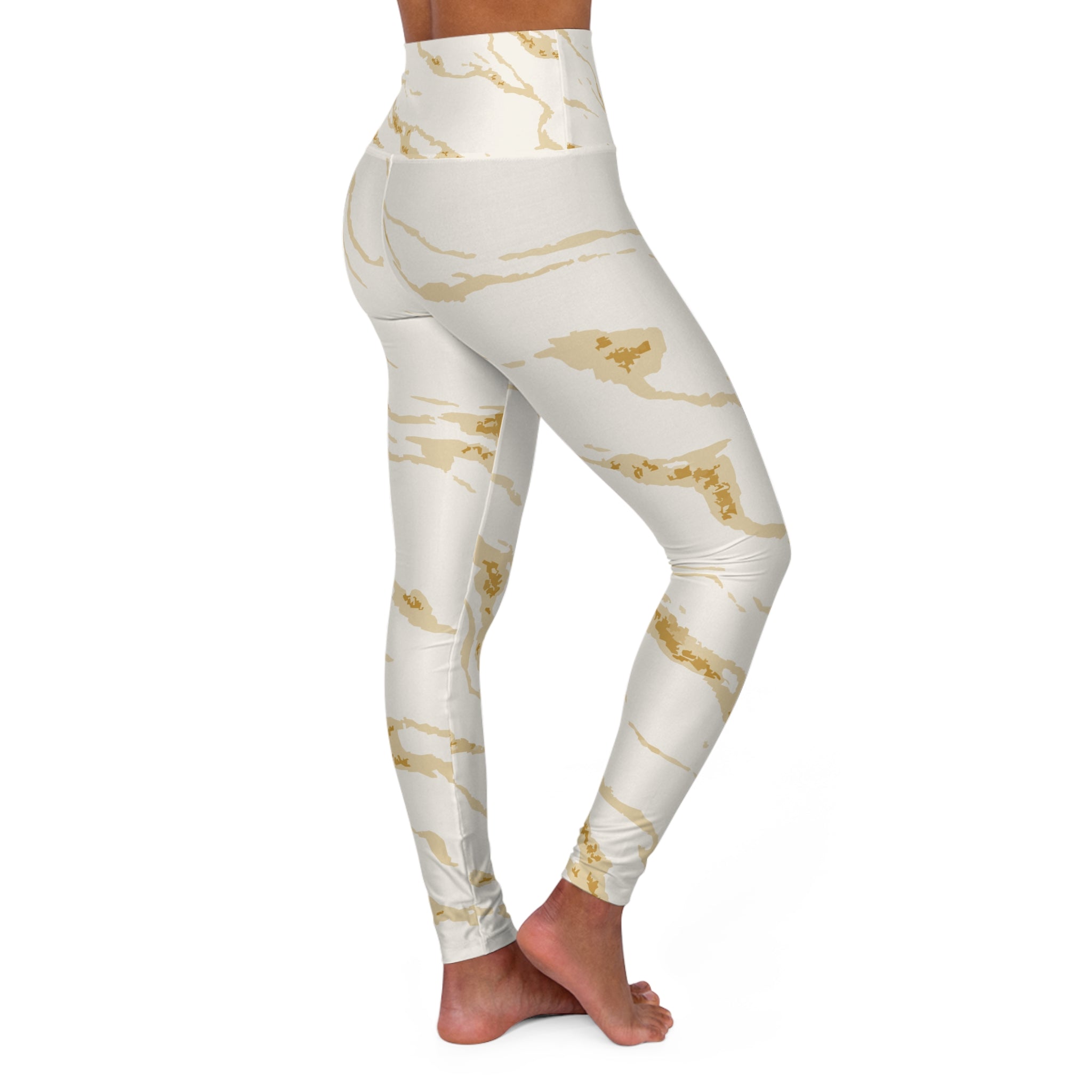 Elegant Marble High Waisted Yoga Leggings, Workout Pants, Activewear, Fitness Leggings, Yoga Apparel, Gift for Her