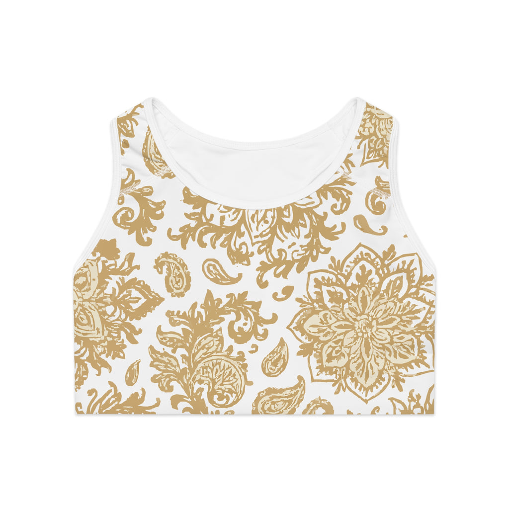 Boho Mandala Art Sports Bra for Active Women, Stylish Workout Top, Yoga Bra, Fitness Apparel, Unique Activewear