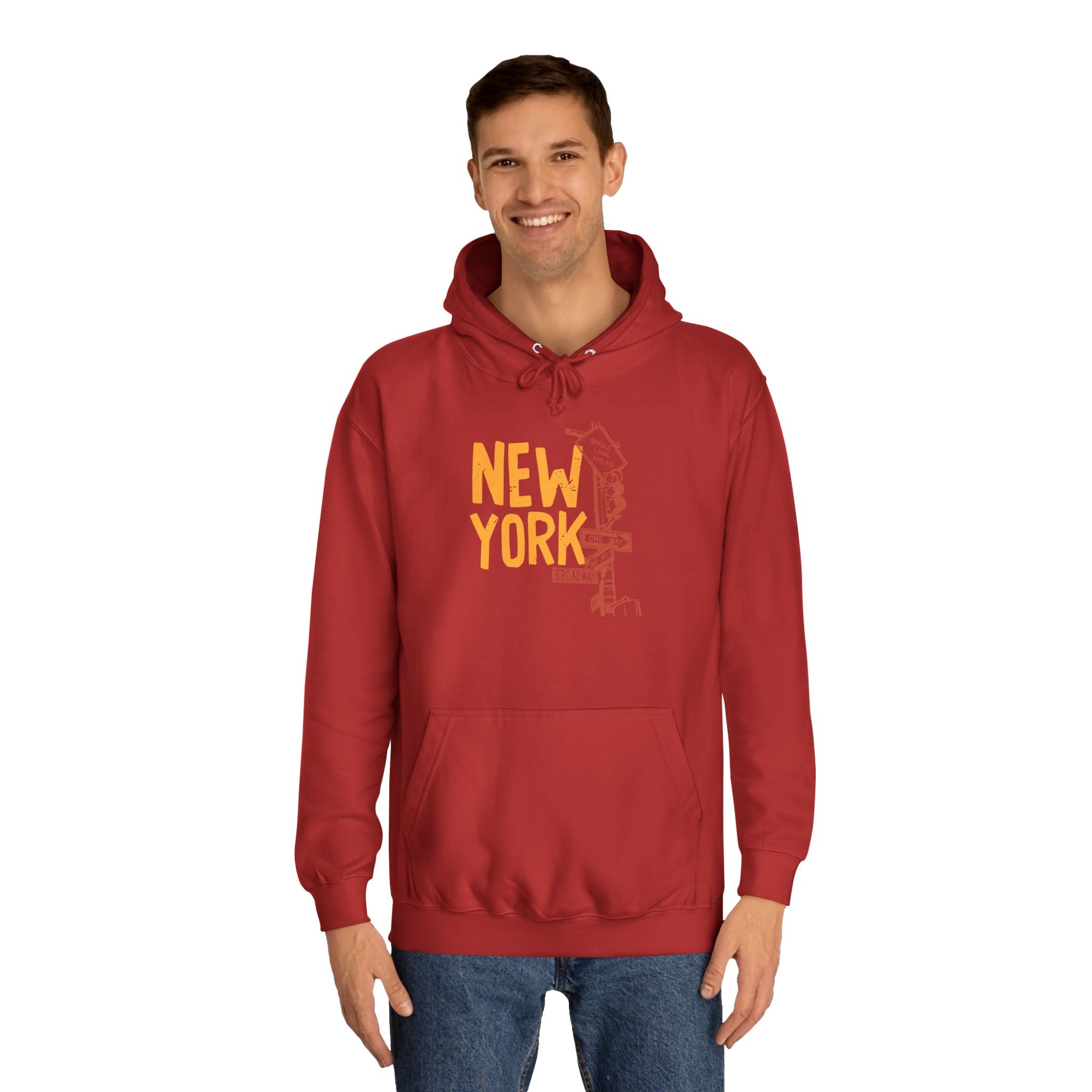 New York College Hoodie, Unisex Casual Sweatshirt, Urban Apparel, Gift for Students, Perfect for College Life, Travel Outfit