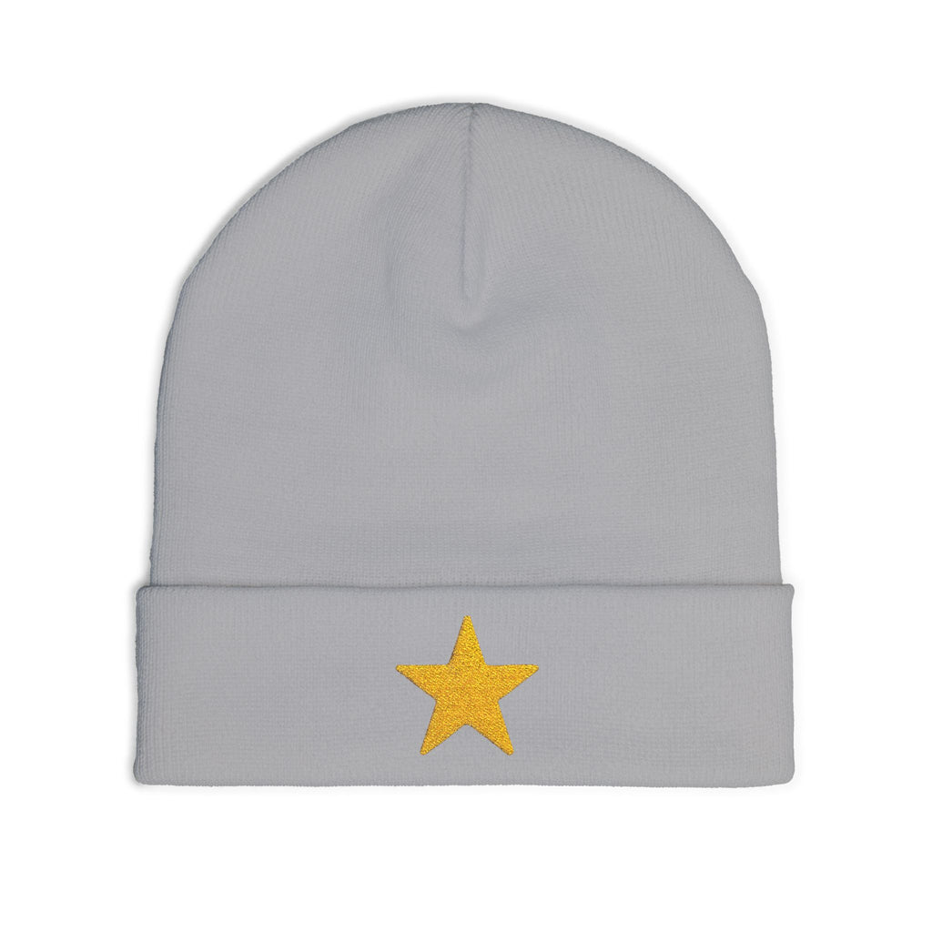 Starry Knit Beanie with Embroidery - Winter Hat, Gift for Her, Cute Beanie, Cozy Accessory, Modern Style