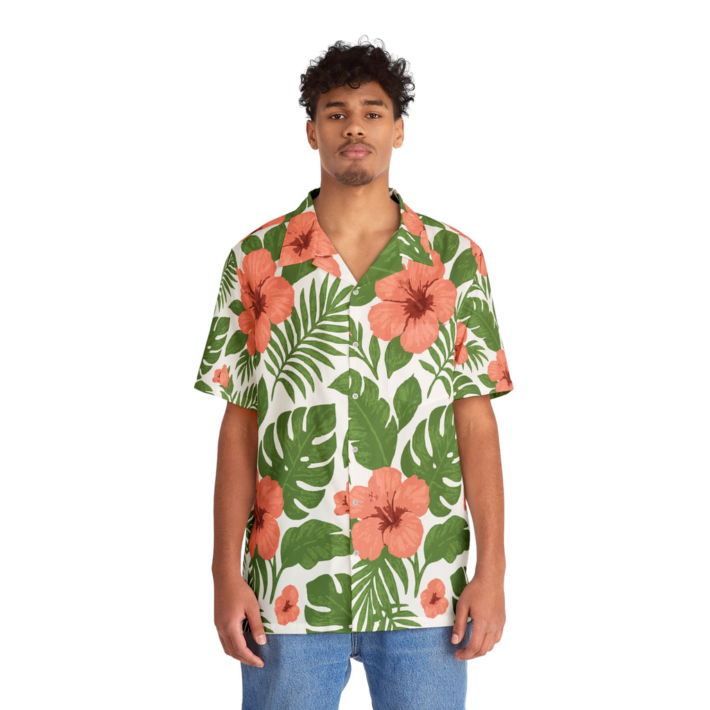 Men's Tropical Hawaiian Shirt, Summer Vibes, Beach Wear, Vacation Fashion, Luau Party Shirt, Trendy Casual Apparel