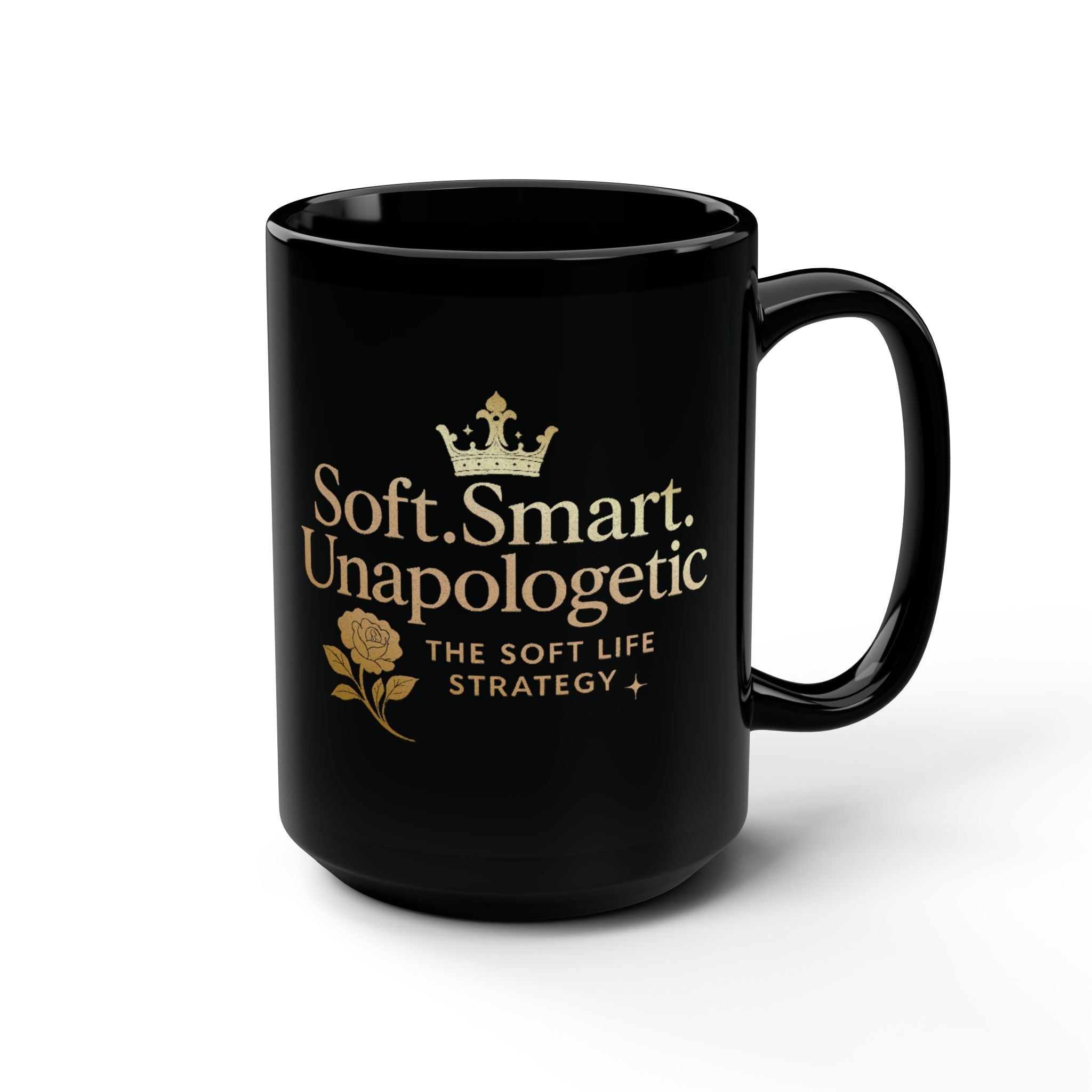 Elegant Black Mug for Coffee Lovers | Soft Smart Unapologetic Inspirational Cup, Gift for Tea Enthusiasts, Motivational Home Decor, [...]