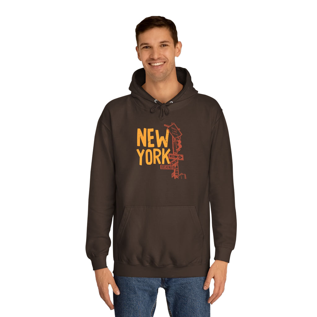 New York College Hoodie, Unisex Casual Sweatshirt, Urban Apparel, Gift for Students, Perfect for College Life, Travel Outfit
