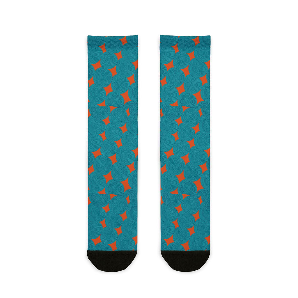 Trendy Patterned Crew Socks - Cozy Gift for Her, Fun Fashion Accessory, Colorful Birthday Present, Casual Everyday Wear