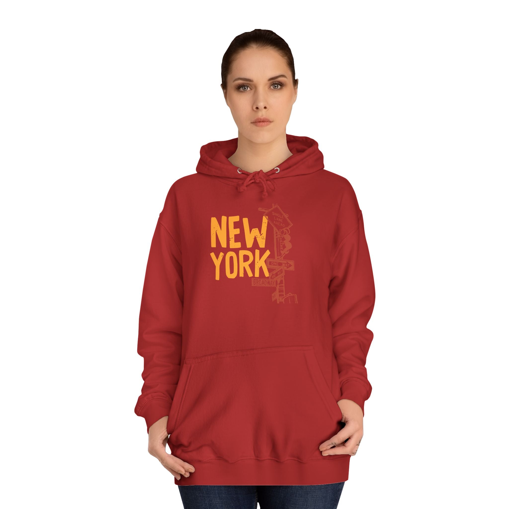 New York College Hoodie, Unisex Casual Sweatshirt, Urban Apparel, Gift for Students, Perfect for College Life, Travel Outfit