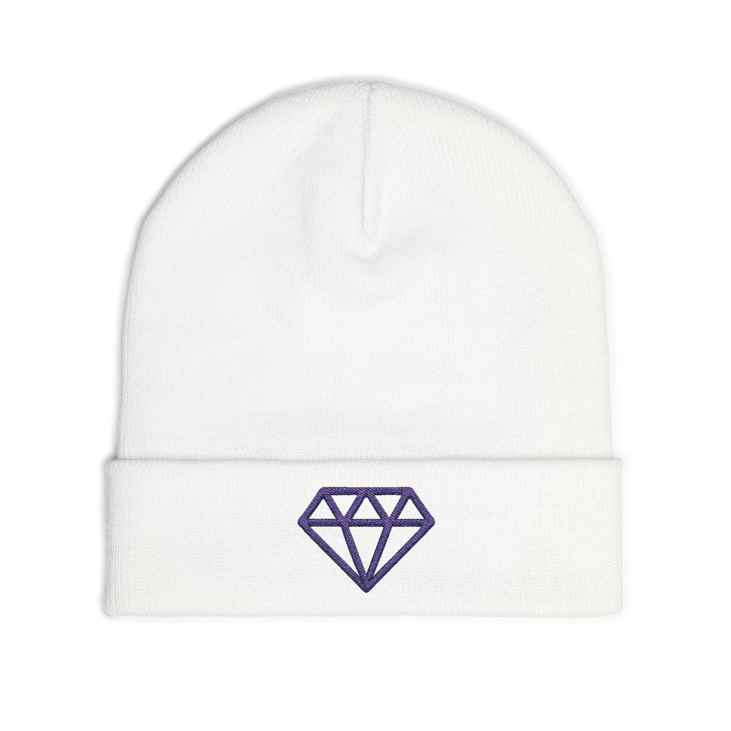 Stylish Diamond Embroidered Knit Beanie, Winter Accessory, Unisex Gift, Cozy Headwear, Perfect for Outdoor Activities, Trendy Fashion