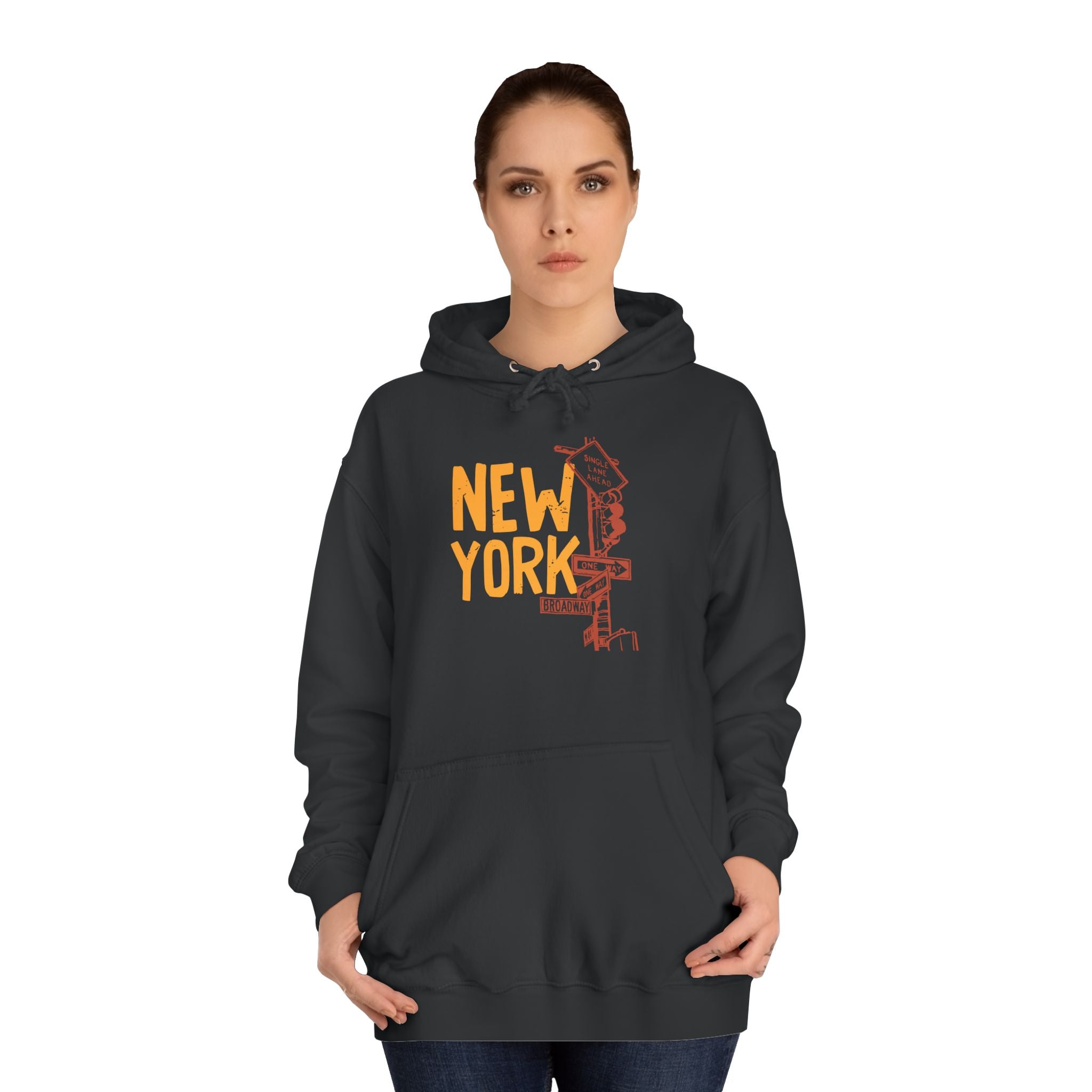 New York College Hoodie, Unisex Casual Sweatshirt, Urban Apparel, Gift for Students, Perfect for College Life, Travel Outfit