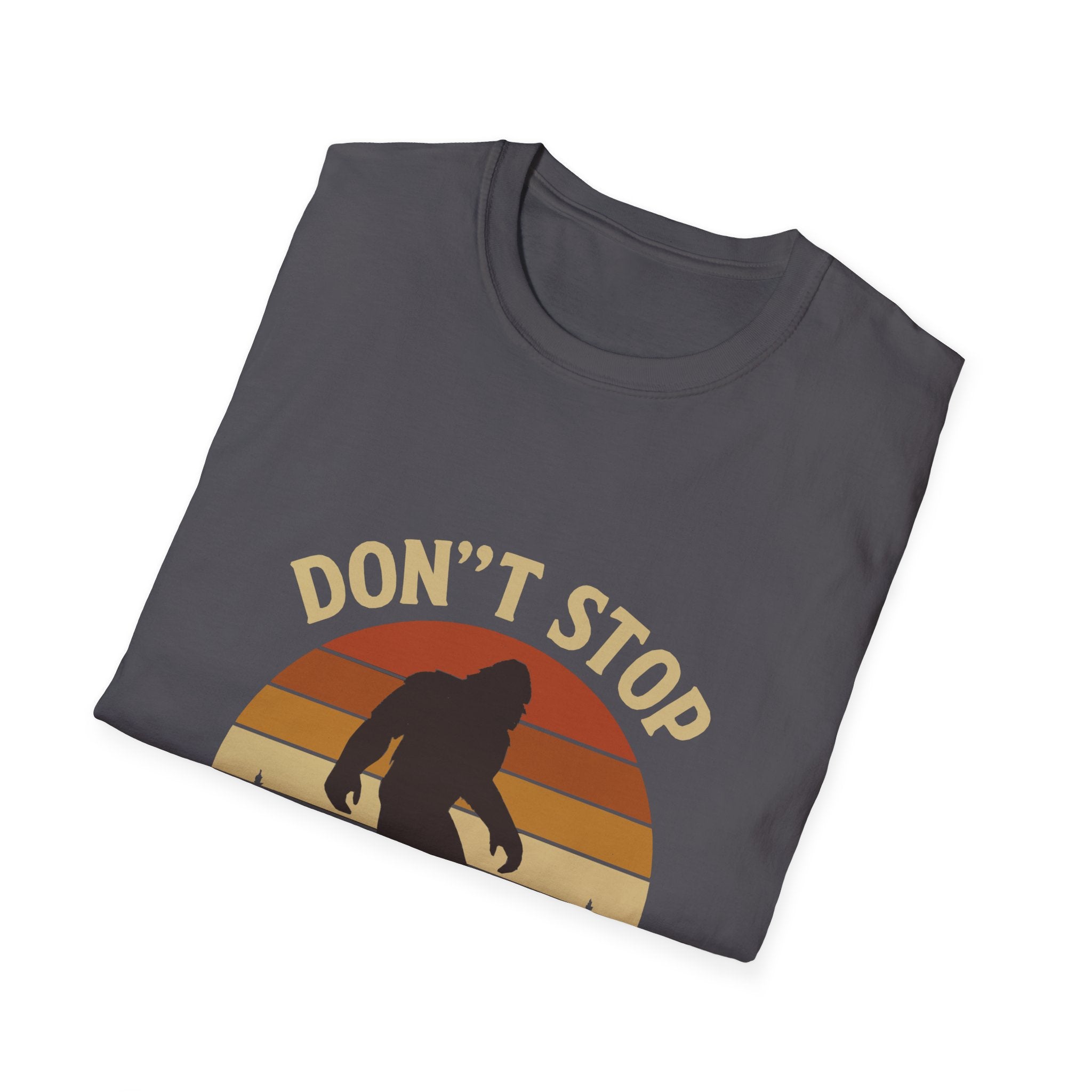 Don't Stop Believin' Unisex Softstyle T-Shirt, Inspirational Tee, Music Lover Gift, Motivational Shirt, Retro Graphic Top