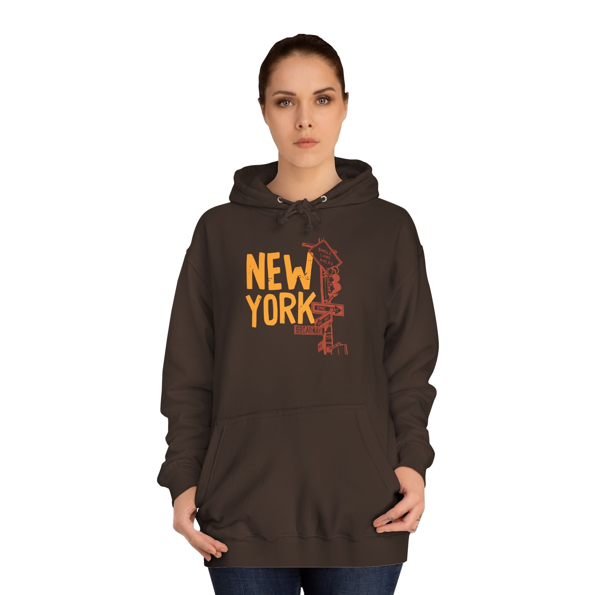 New York College Hoodie, Unisex Casual Sweatshirt, Urban Apparel, Gift for Students, Perfect for College Life, Travel Outfit