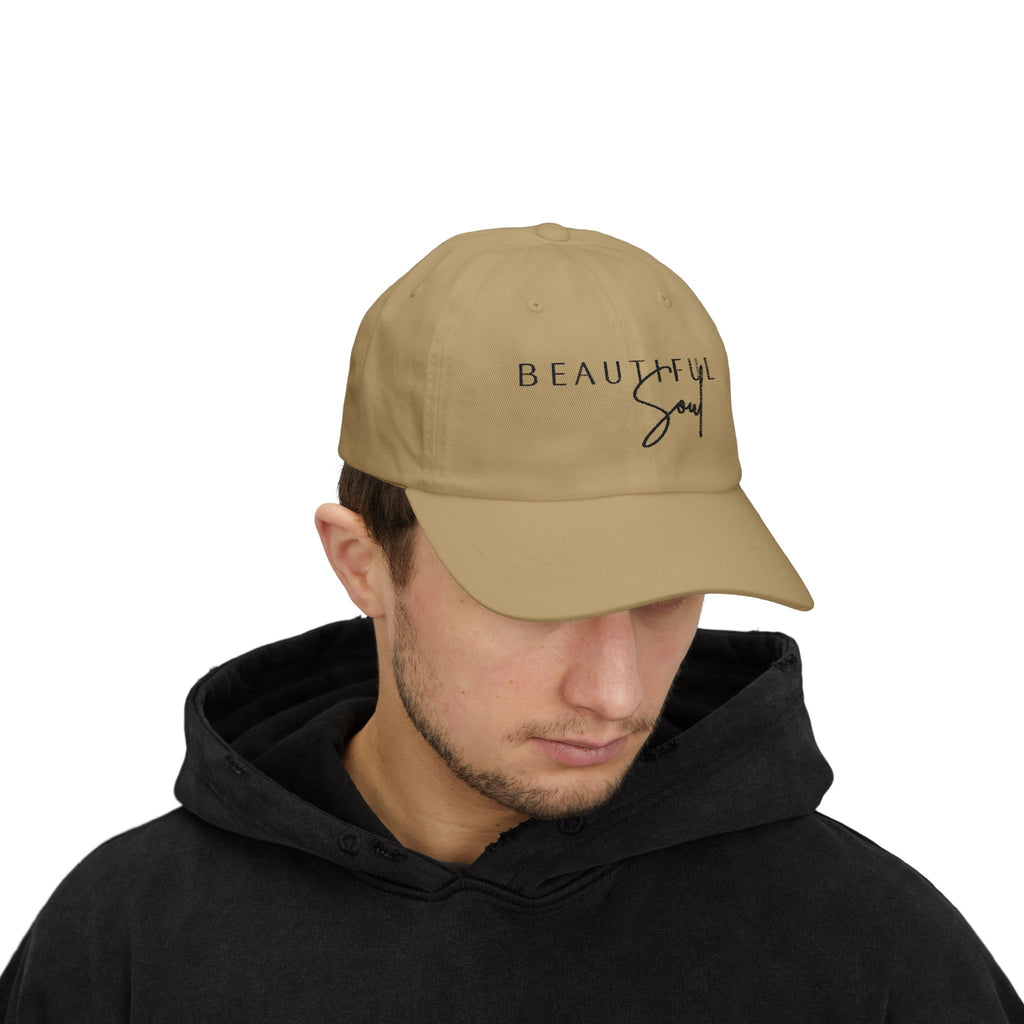 Beautiful Soul Dad Cap - Stylish White Hat, Gift for Dads, Adjustable Summer Accessory, Trendy Cap for Any Occasion, Casual Wear