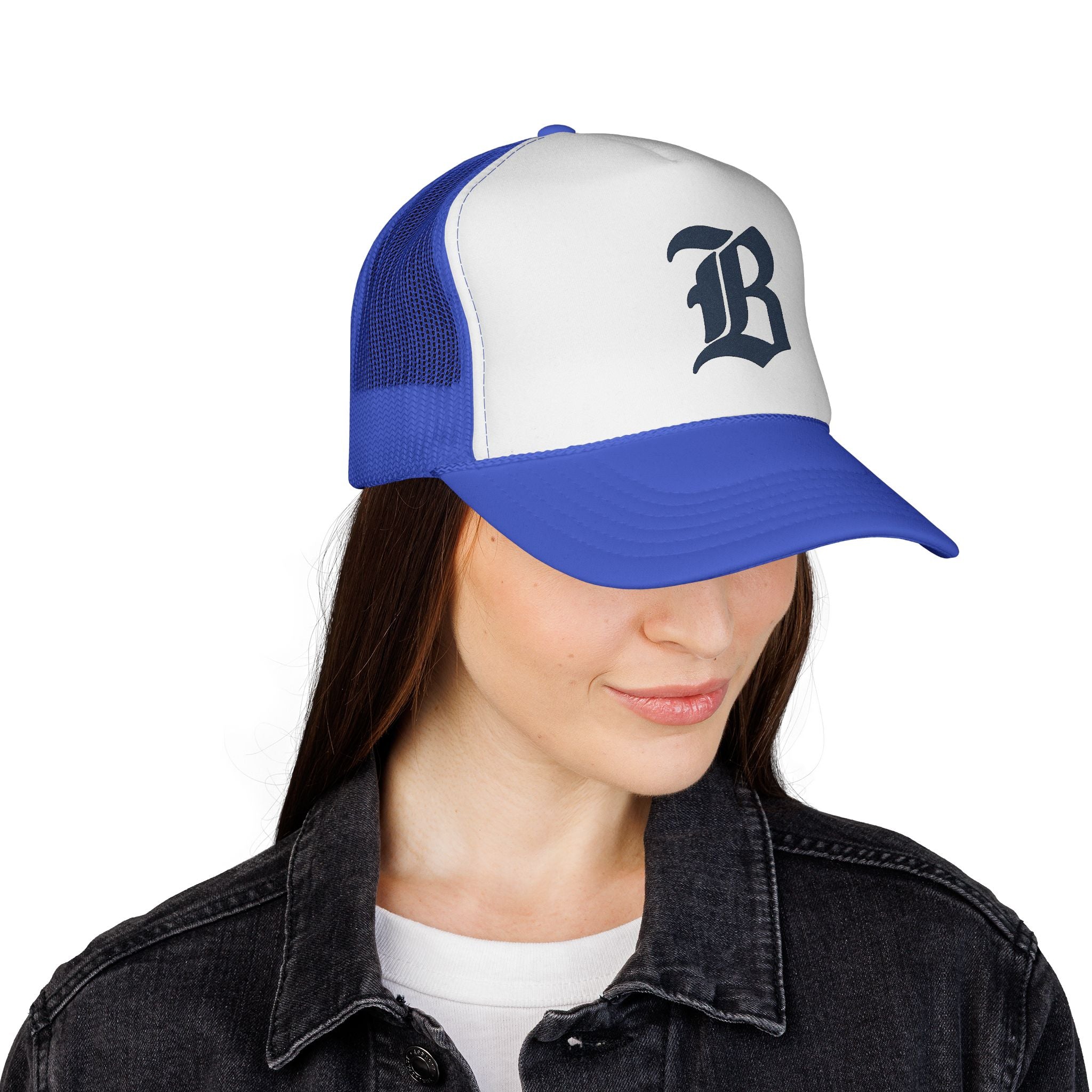 Trucker Caps - Bold Alphabetic Design, Hat, Headwear, Baseball Cap, Fashion Accessory, Streetwear