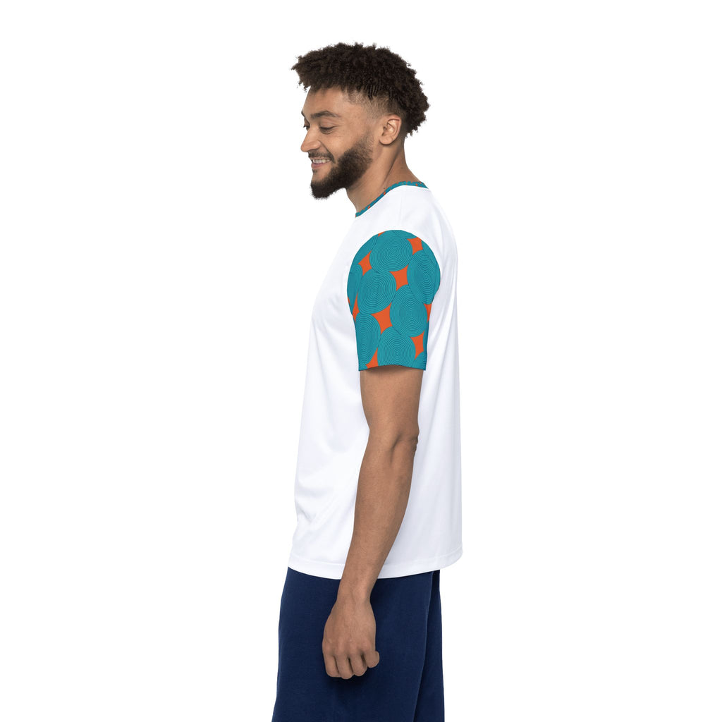 Vibrant Men's Sports Jersey, Athletic Wear, Casual Fashion, Game Day Apparel, Gym Top, Unique Sports Tee