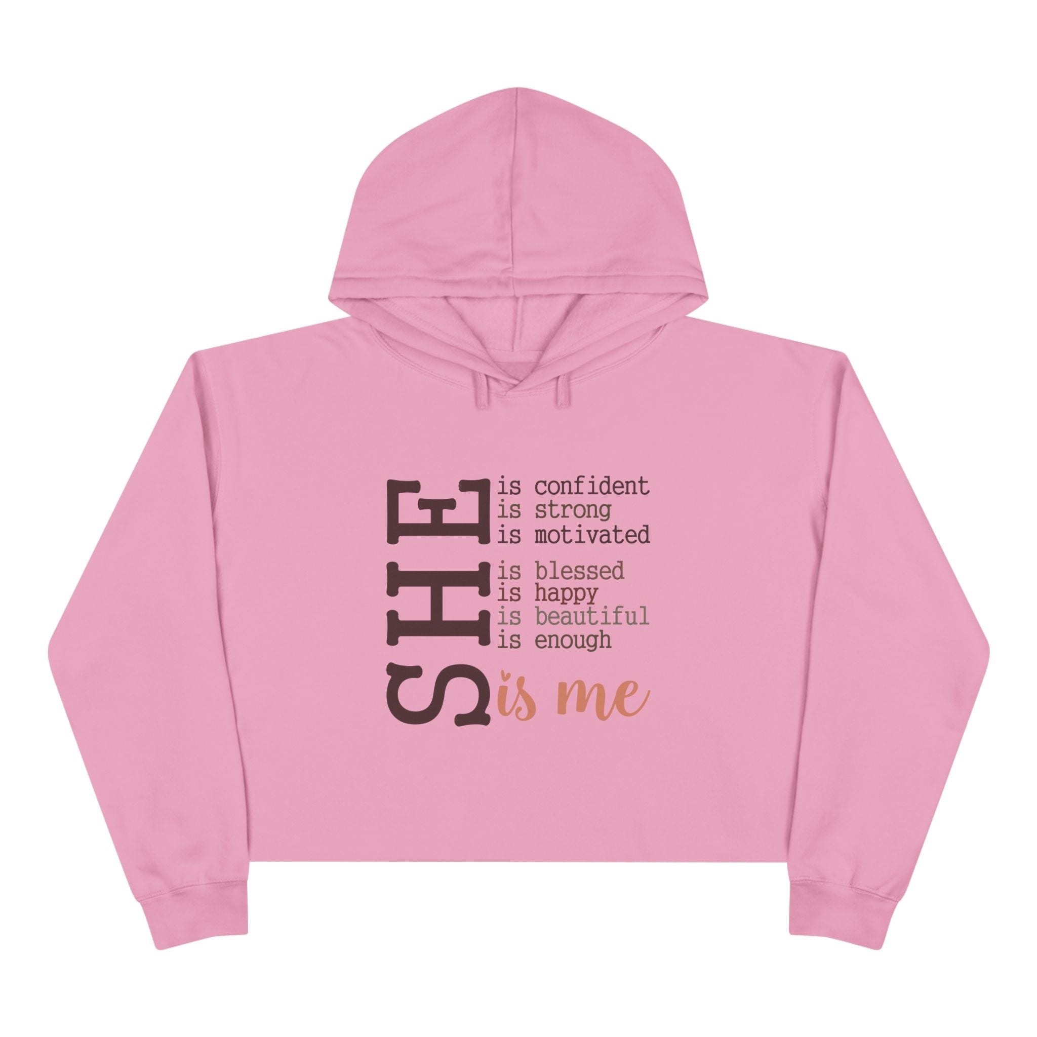 Confidence Crop Hoodie - Motivational Fashion, Gift for Women, Empowerment Apparel, Casual Style, Inspirational Hoodie