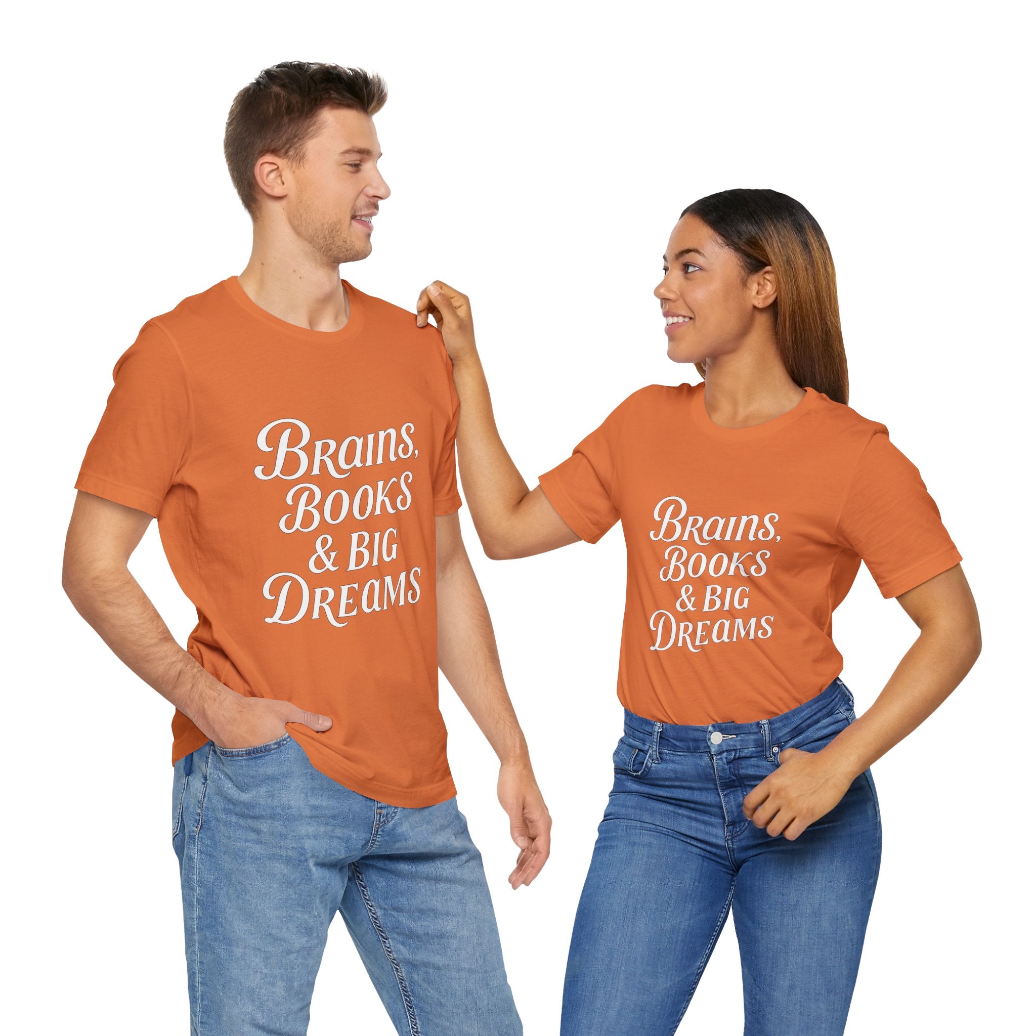 Brainiac Tee, Book Lover Shirt, Big Dreams T-Shirt, Unisex Graphic Top, Intellectual Clothing