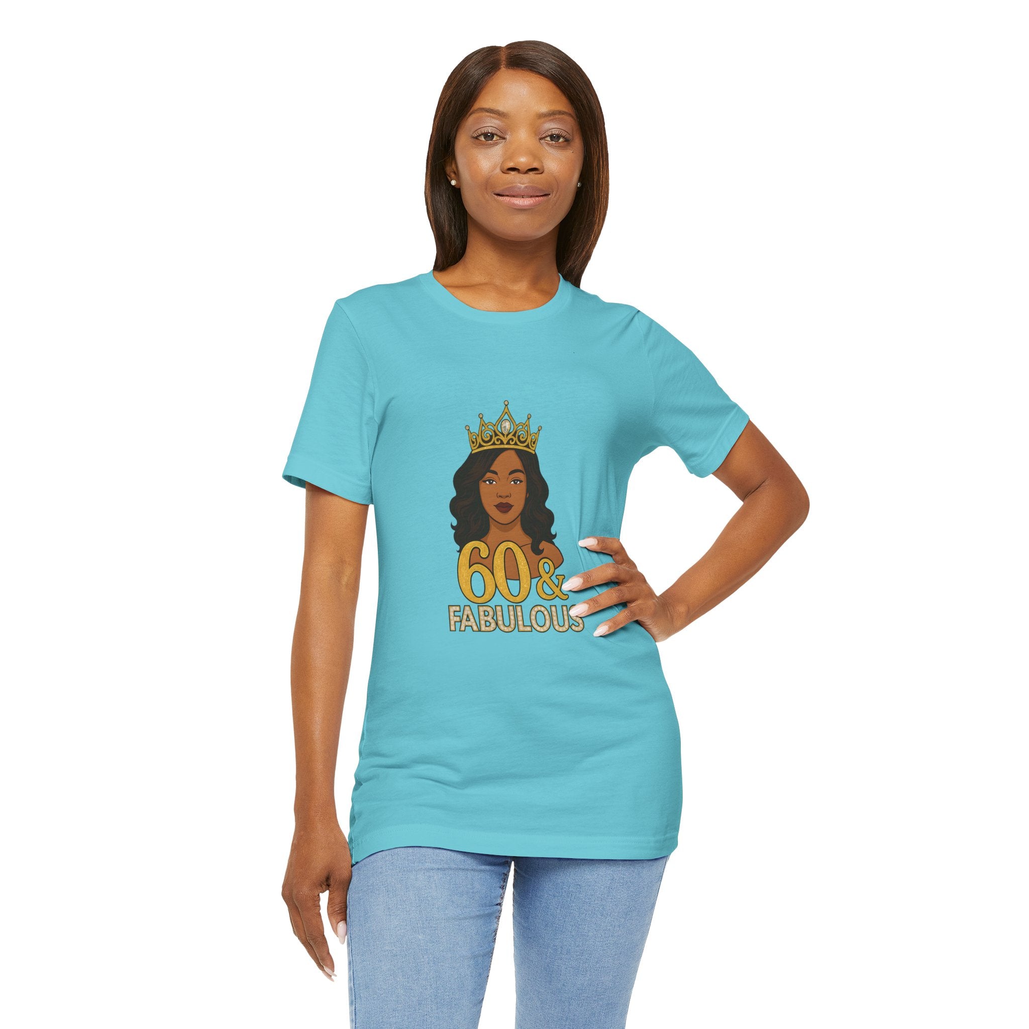 60 & Fabulous Unisex Tee, Birthday Gift Tee, Women's Celebration Shirt, Fun Milestone Birthday Apparel, Perfect for 60th Birthday Party