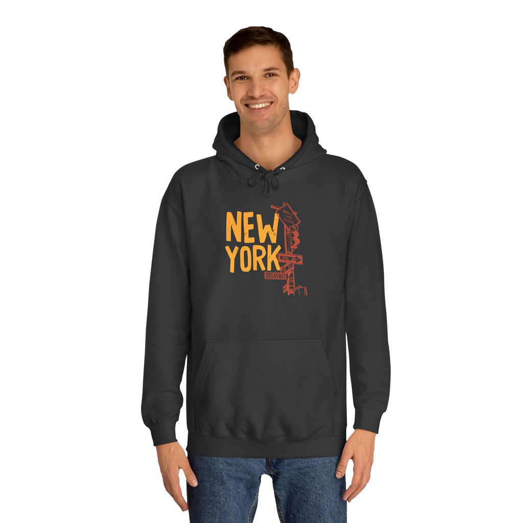 New York College Hoodie, Unisex Casual Sweatshirt, Urban Apparel, Gift for Students, Perfect for College Life, Travel Outfit