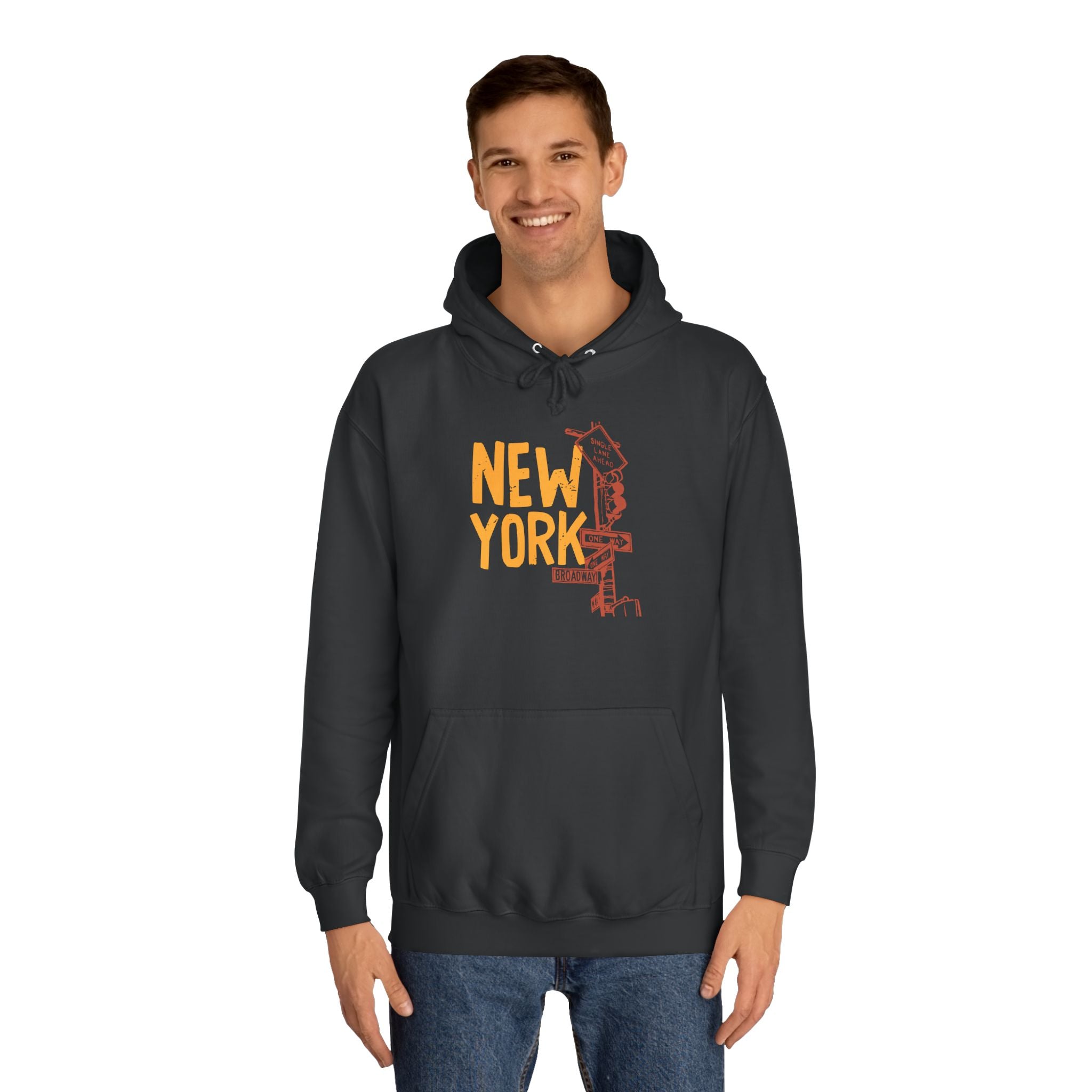 New York College Hoodie, Unisex Casual Sweatshirt, Urban Apparel, Gift for Students, Perfect for College Life, Travel Outfit