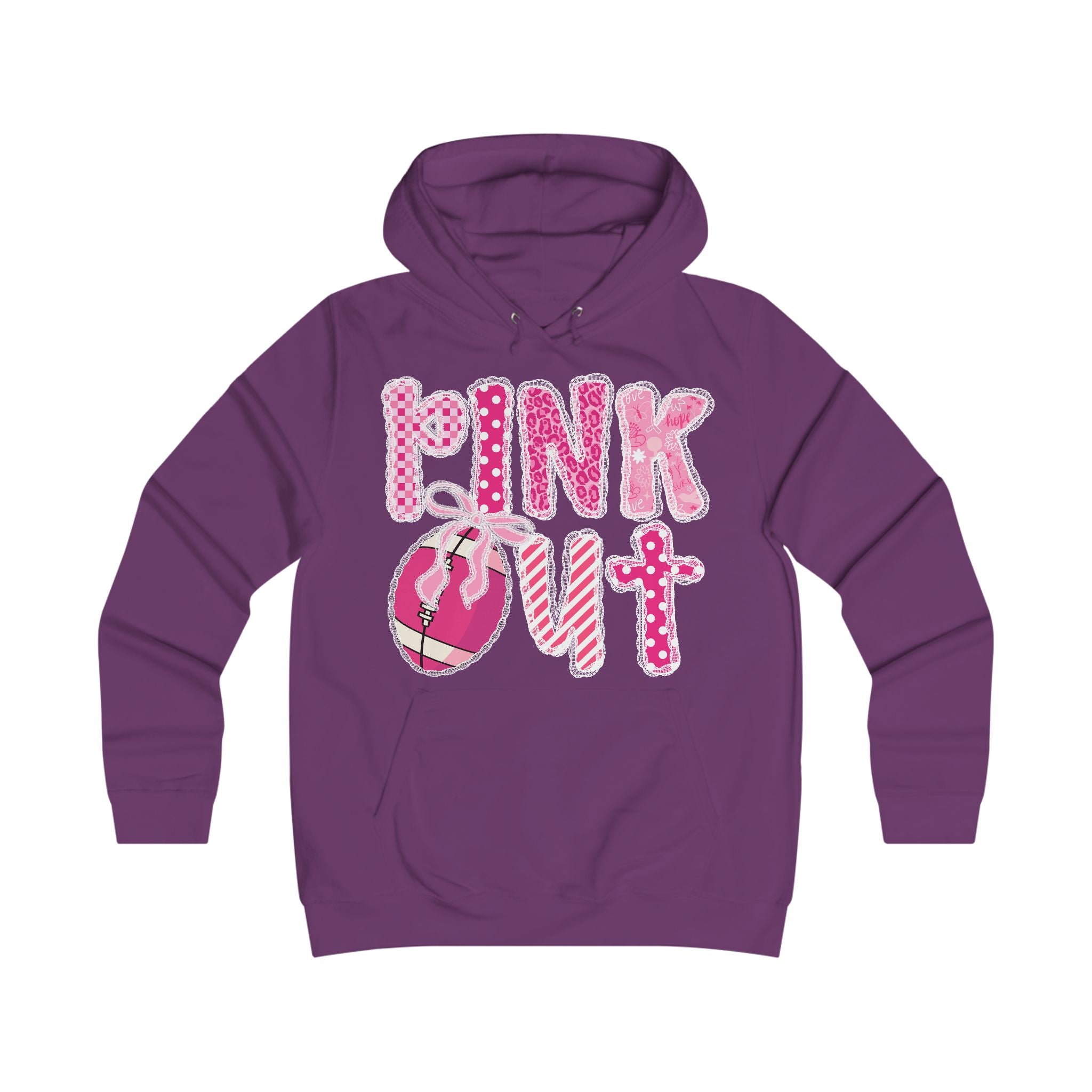 Girlie College Hoodie: Fun Casualwear for College Girls, Cute Sweatshirt, Perfect Gift for Students, Pink Out Event Gear, Everyday Style