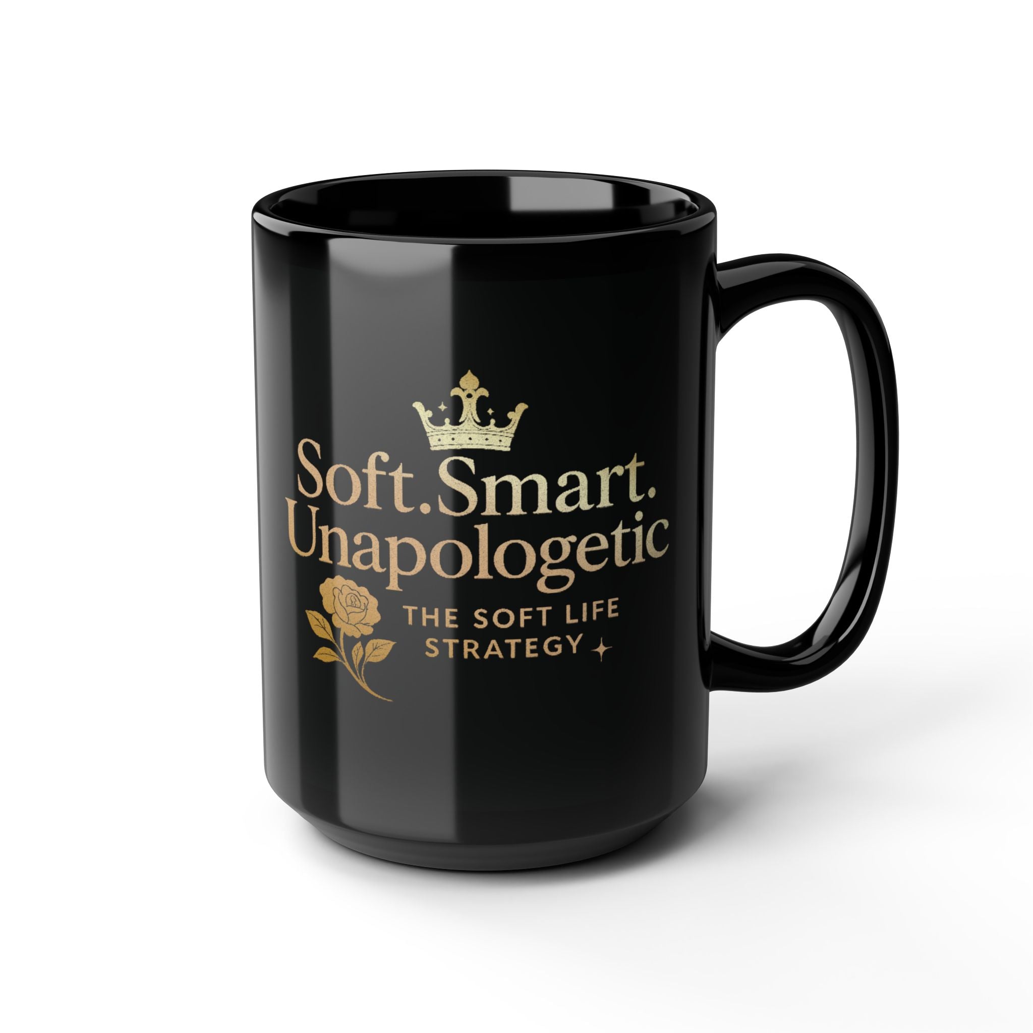 Elegant Black Mug for Coffee Lovers | Soft Smart Unapologetic Inspirational Cup, Gift for Tea Enthusiasts, Motivational Home Decor, [...]