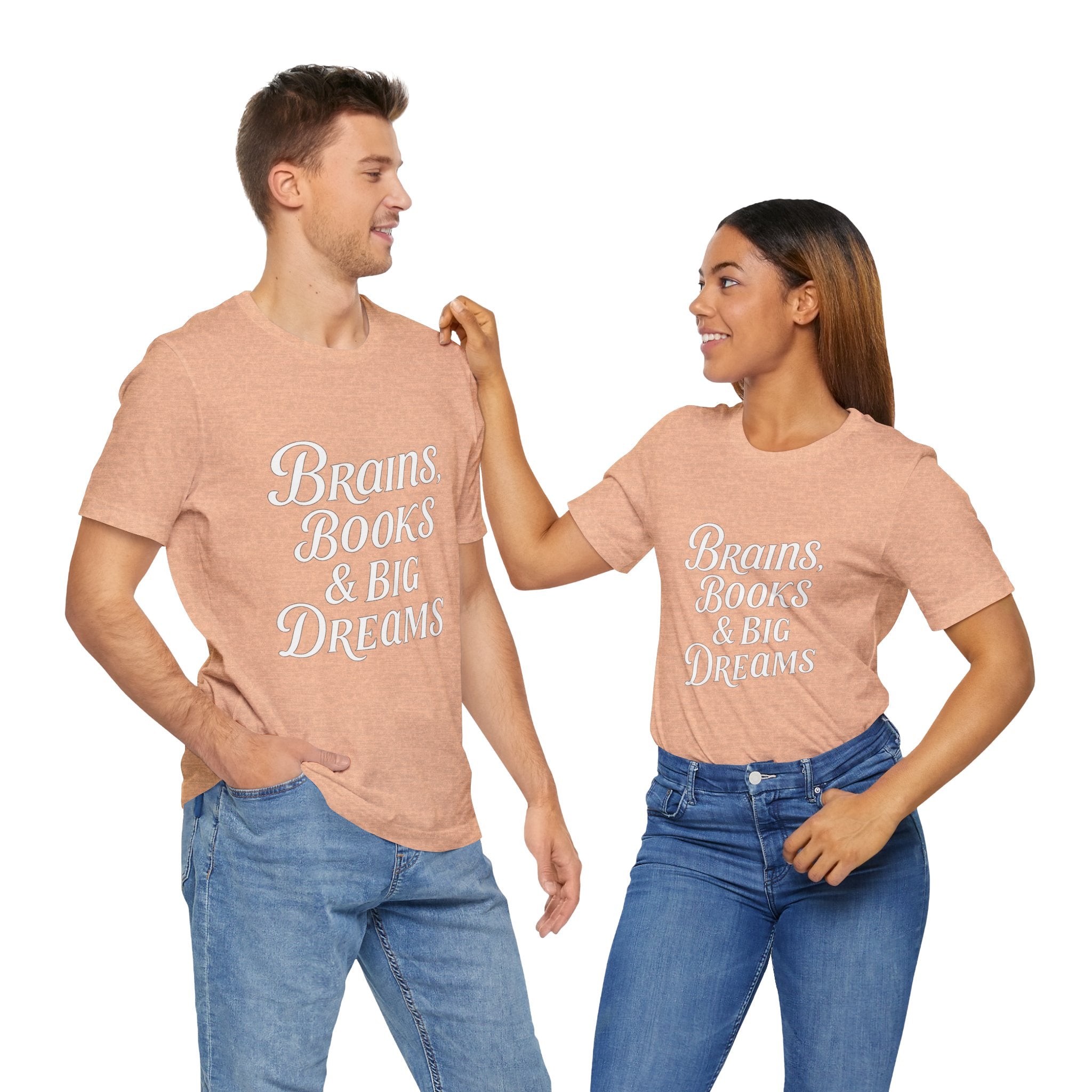 Brainiac Tee, Book Lover Shirt, Big Dreams T-Shirt, Unisex Graphic Top, Intellectual Clothing