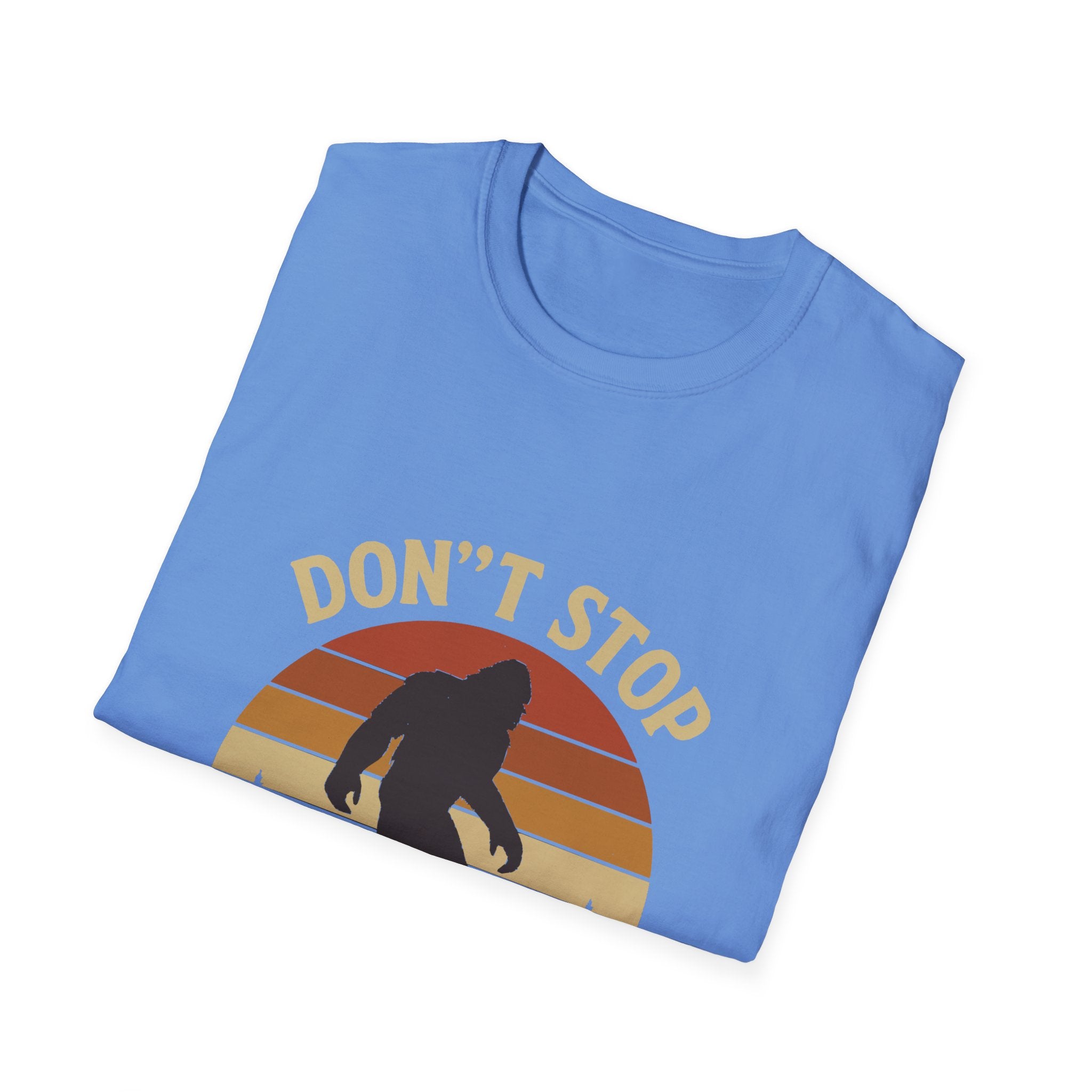 Don't Stop Believin' Unisex Softstyle T-Shirt, Inspirational Tee, Music Lover Gift, Motivational Shirt, Retro Graphic Top