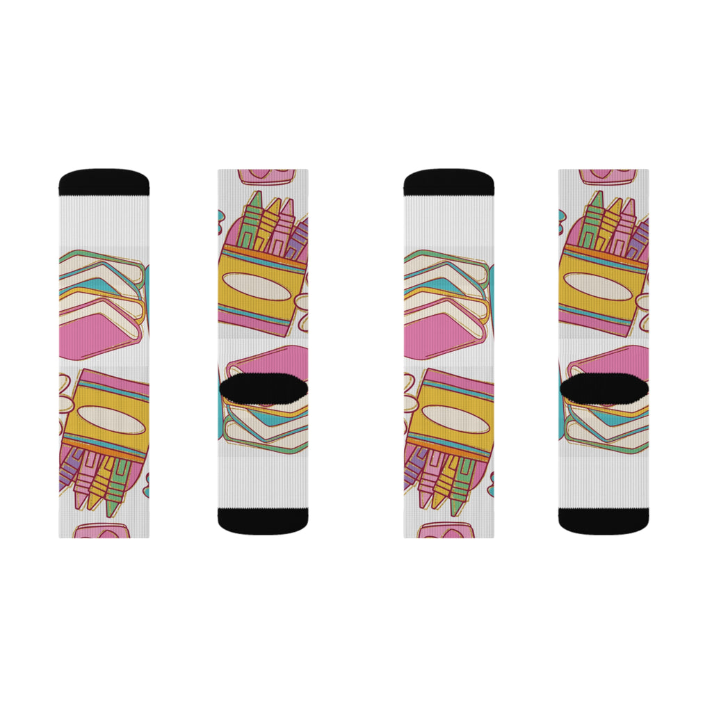 Colorful Sublimation Socks - Fun Socks for Creative Souls, Art Enthusiasts, Gift for Birthdays, Holidays, Casual Wear, Home and Parties
