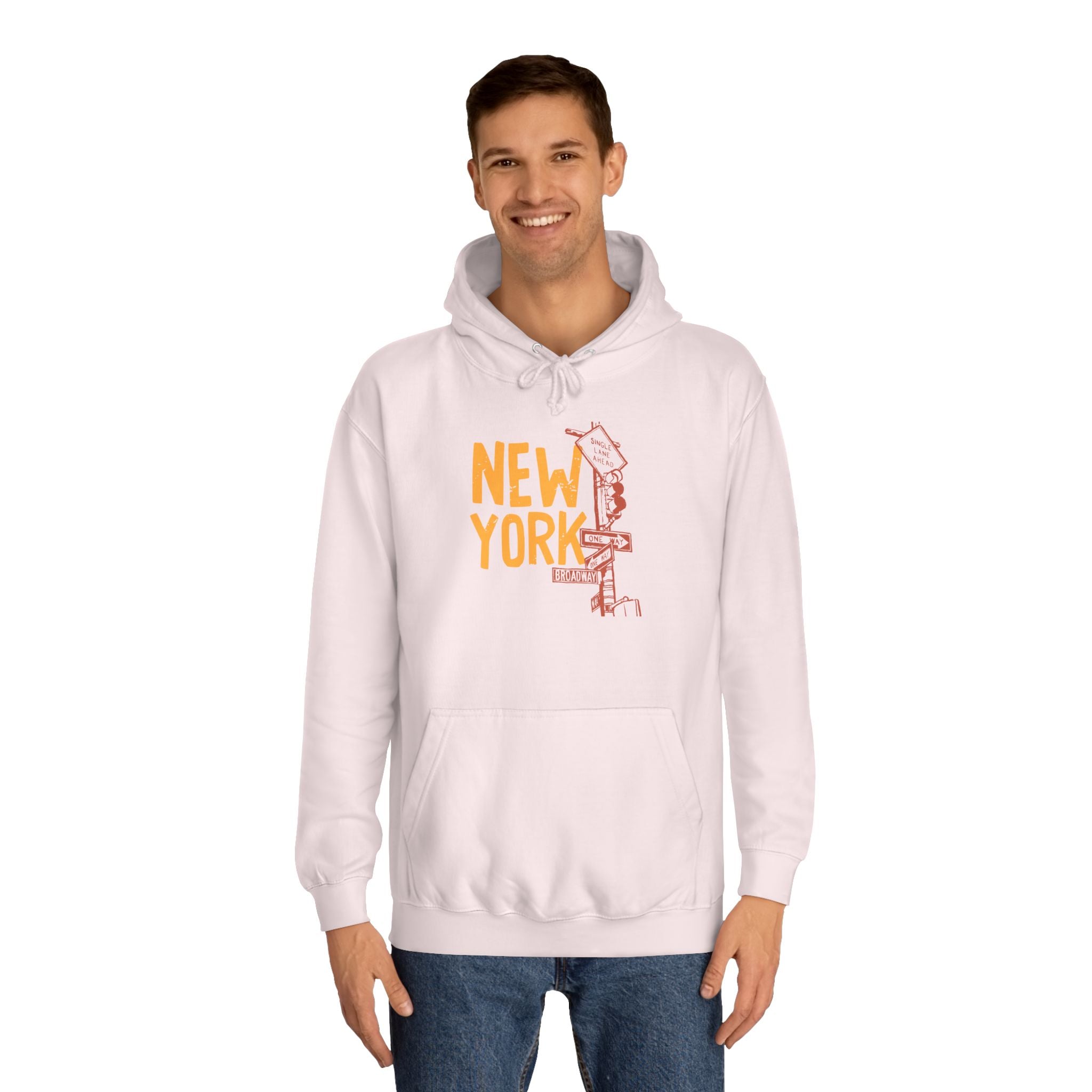 New York College Hoodie, Unisex Casual Sweatshirt, Urban Apparel, Gift for Students, Perfect for College Life, Travel Outfit