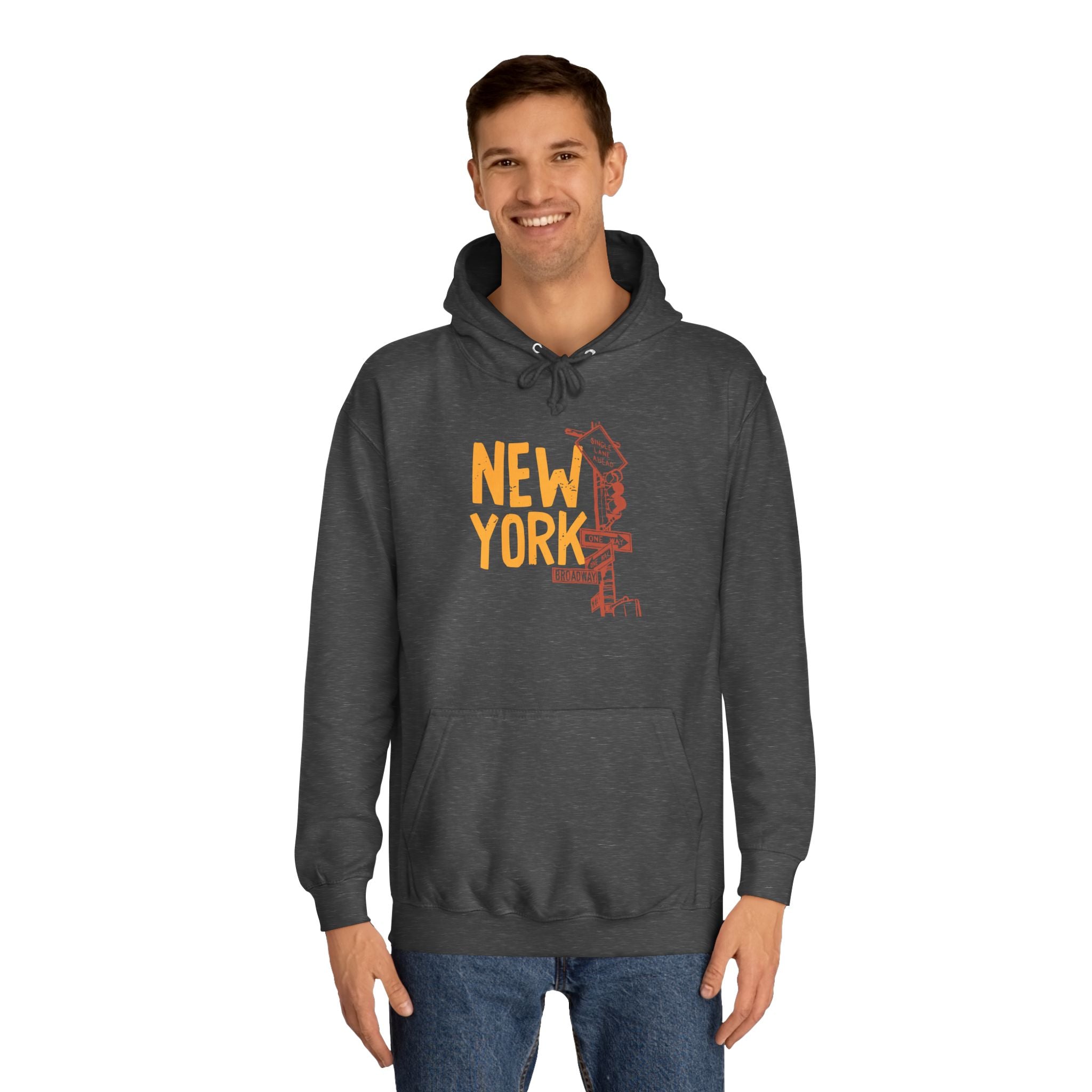 New York College Hoodie, Unisex Casual Sweatshirt, Urban Apparel, Gift for Students, Perfect for College Life, Travel Outfit