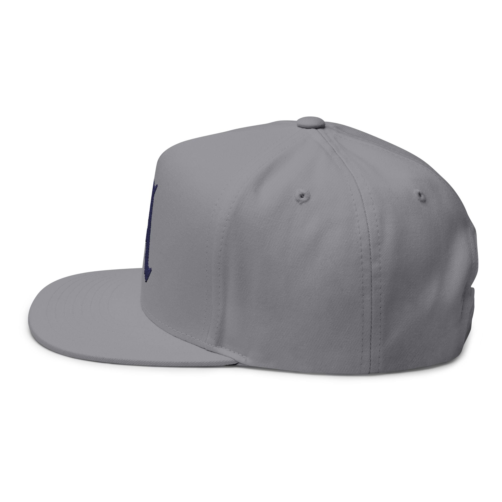 Stylish Flat Bill Cap - Custom Embroidered Hat, Trendy Snapback, Sportswear, Gift for Him, Accessory for All Occasions