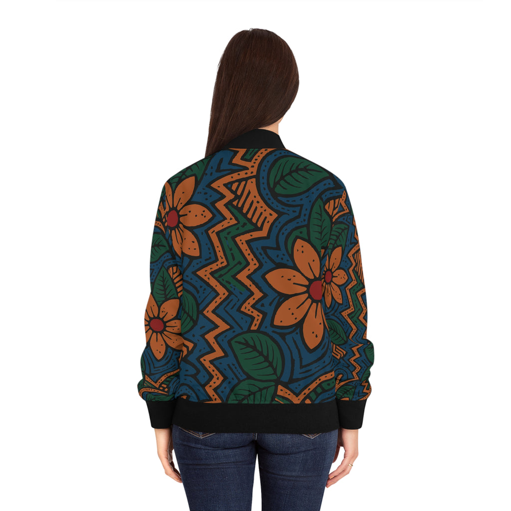 Vibrant Ankara Women's Bomber Jacket, Cool Streetwear, Stylish Layering, Unique Gift, Perfect for Spring, Everyday Fashion