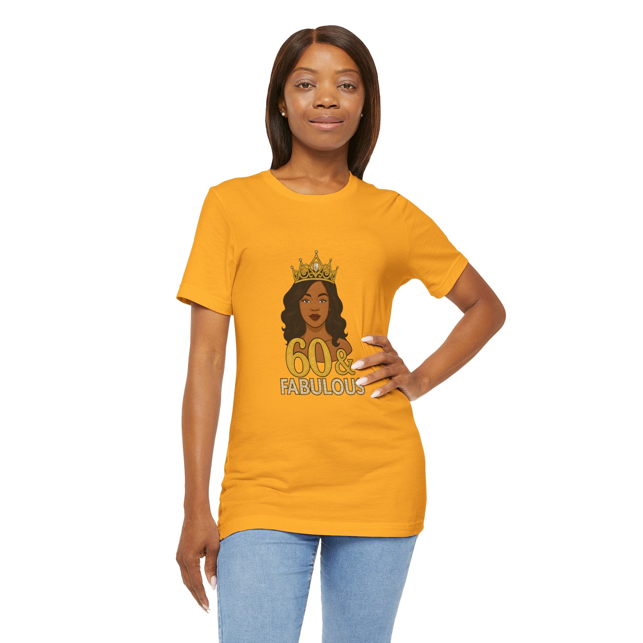 60 & Fabulous Unisex Tee, Birthday Gift Tee, Women's Celebration Shirt, Fun Milestone Birthday Apparel, Perfect for 60th Birthday Party