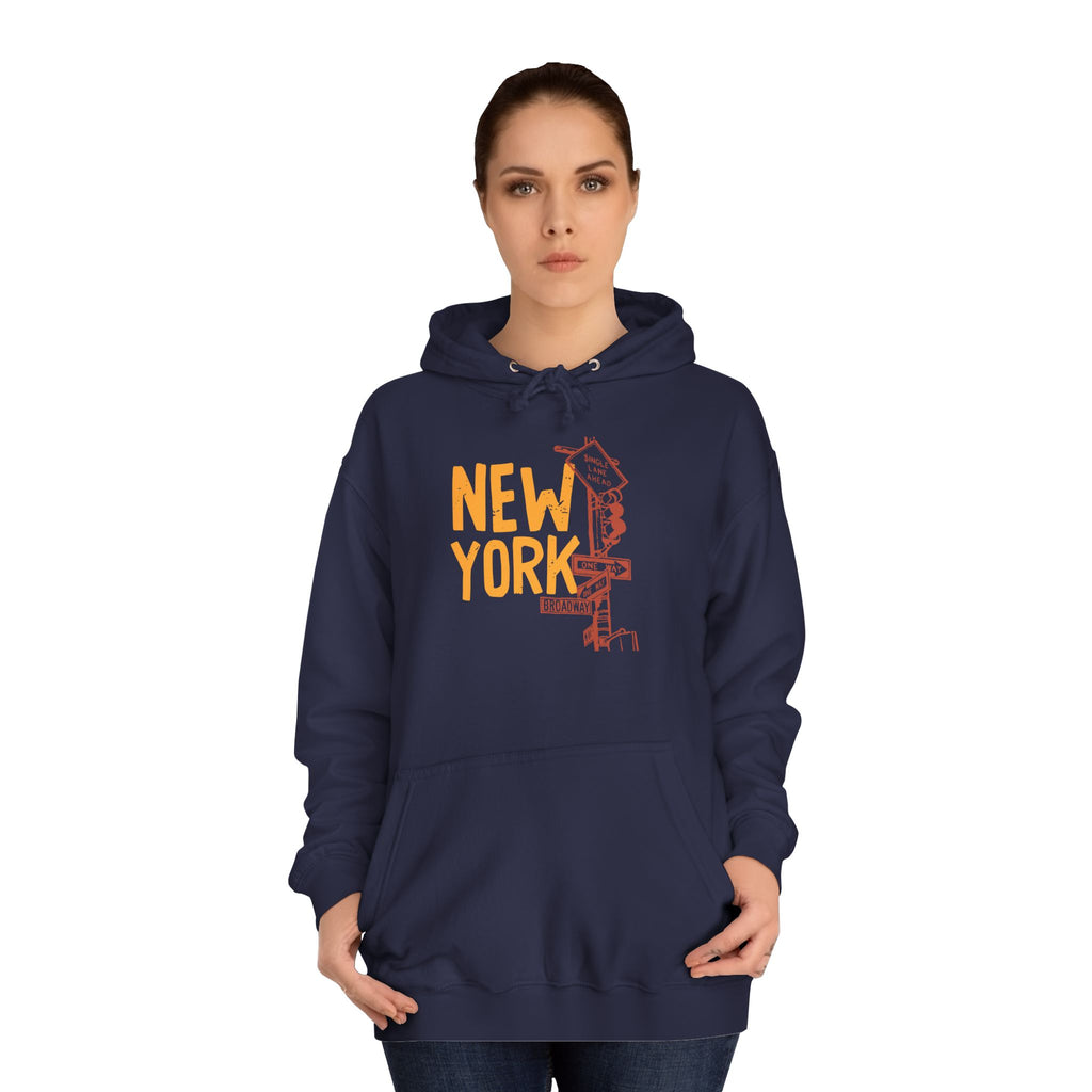 New York College Hoodie, Unisex Casual Sweatshirt, Urban Apparel, Gift for Students, Perfect for College Life, Travel Outfit