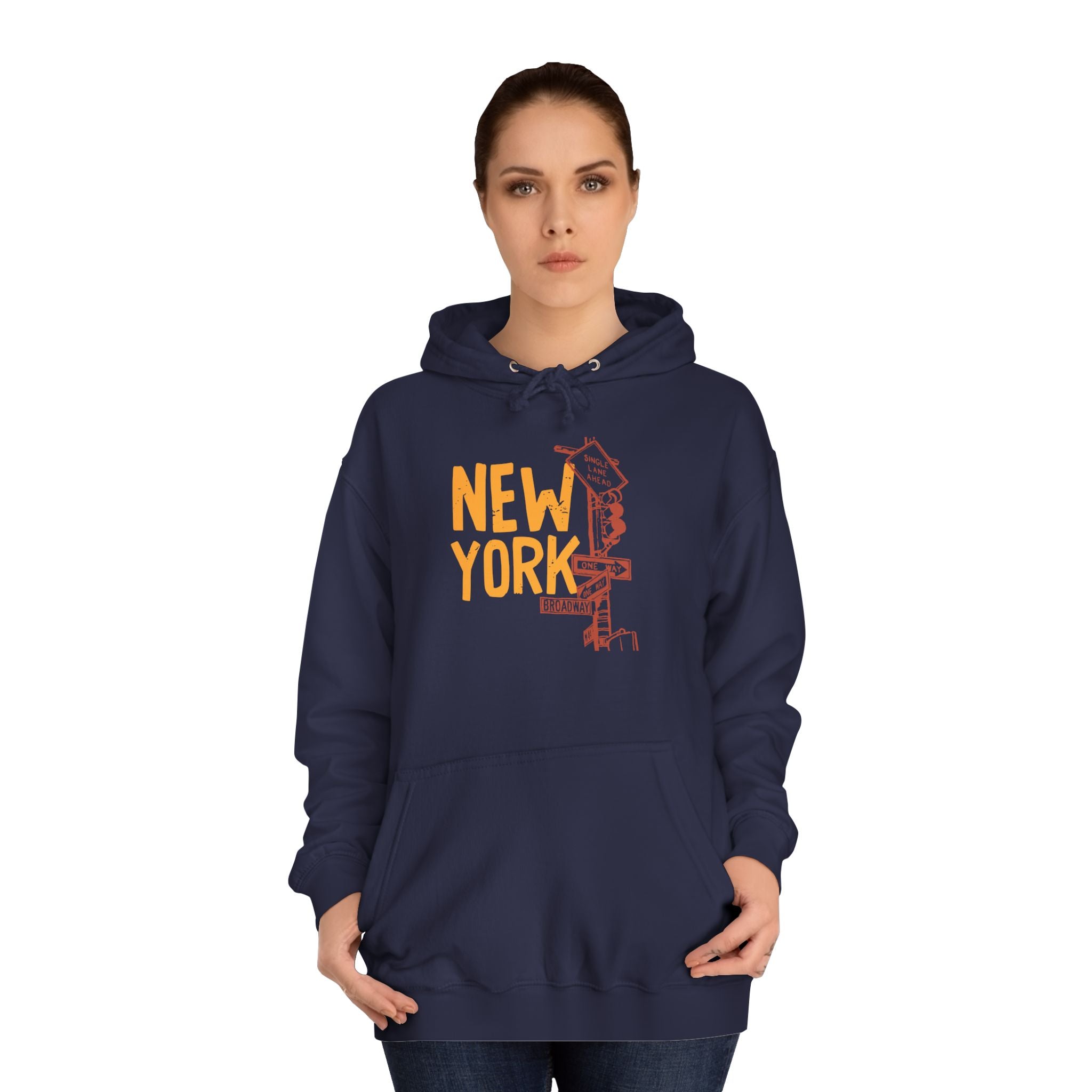 New York College Hoodie, Unisex Casual Sweatshirt, Urban Apparel, Gift for Students, Perfect for College Life, Travel Outfit
