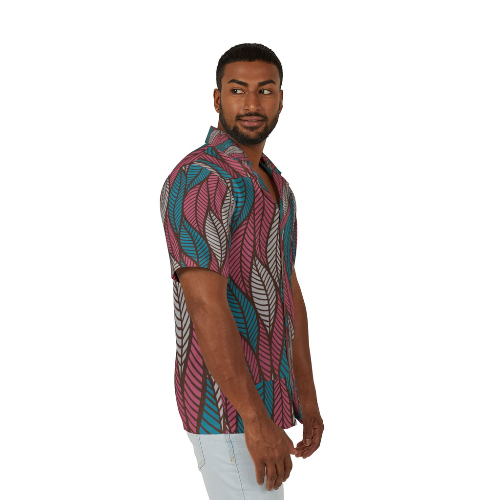 Vibrant Ankara Hawaiian Camp Shirt, Perfect for Summer Vacations, Beach Parties, Tropical Getaways, Casual Outfits, Travel Essentials