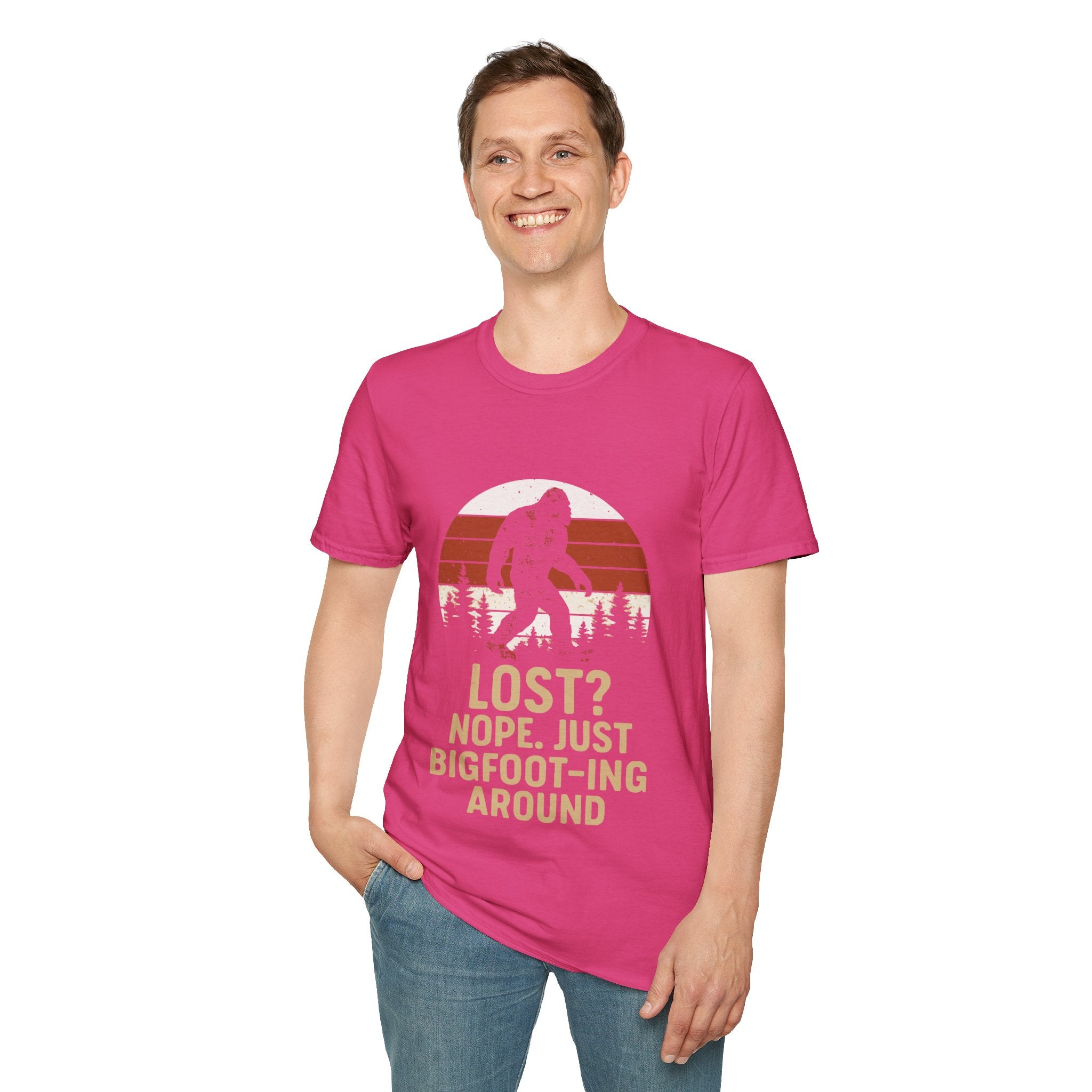Bigfoot Adventure T-Shirt - Fun Unisex Tee for Nature Lovers, Casual Wear, Gift for Outdoorsy Friends, Hiking Gear, Unique Apparel
