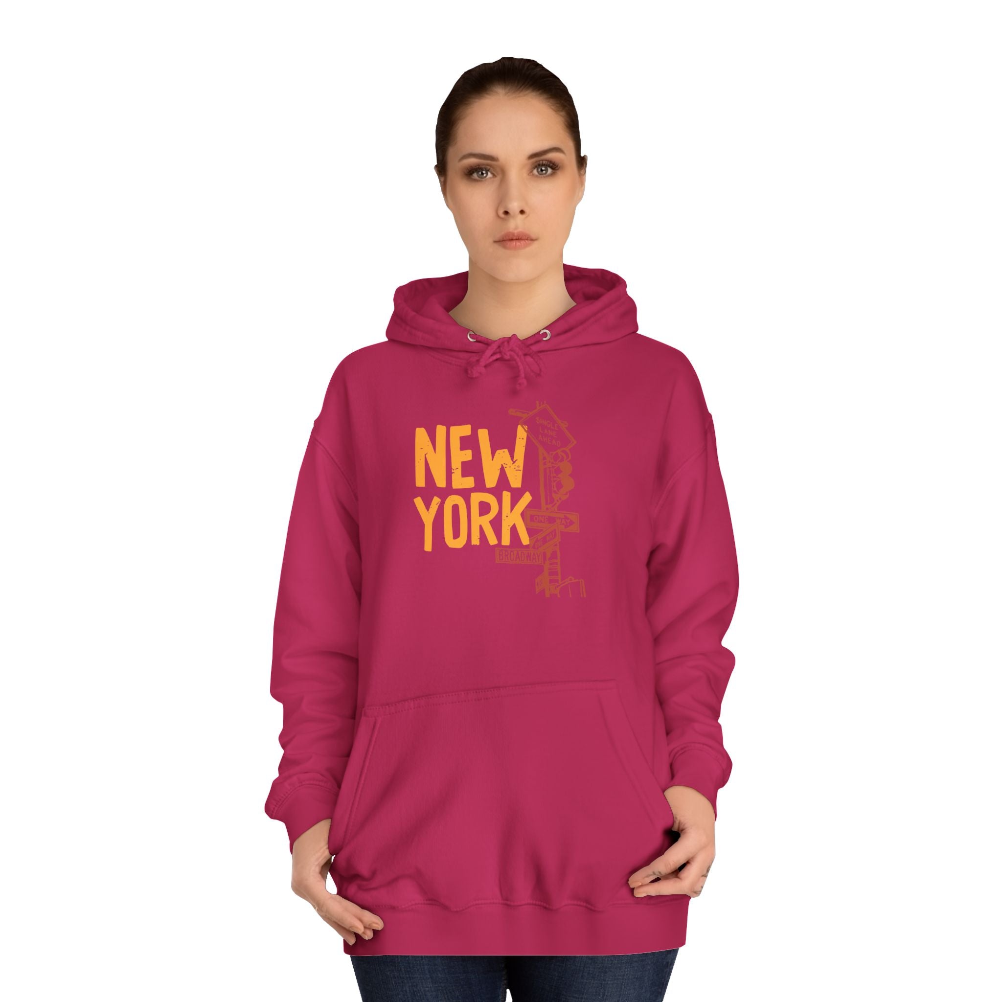 New York College Hoodie, Unisex Casual Sweatshirt, Urban Apparel, Gift for Students, Perfect for College Life, Travel Outfit