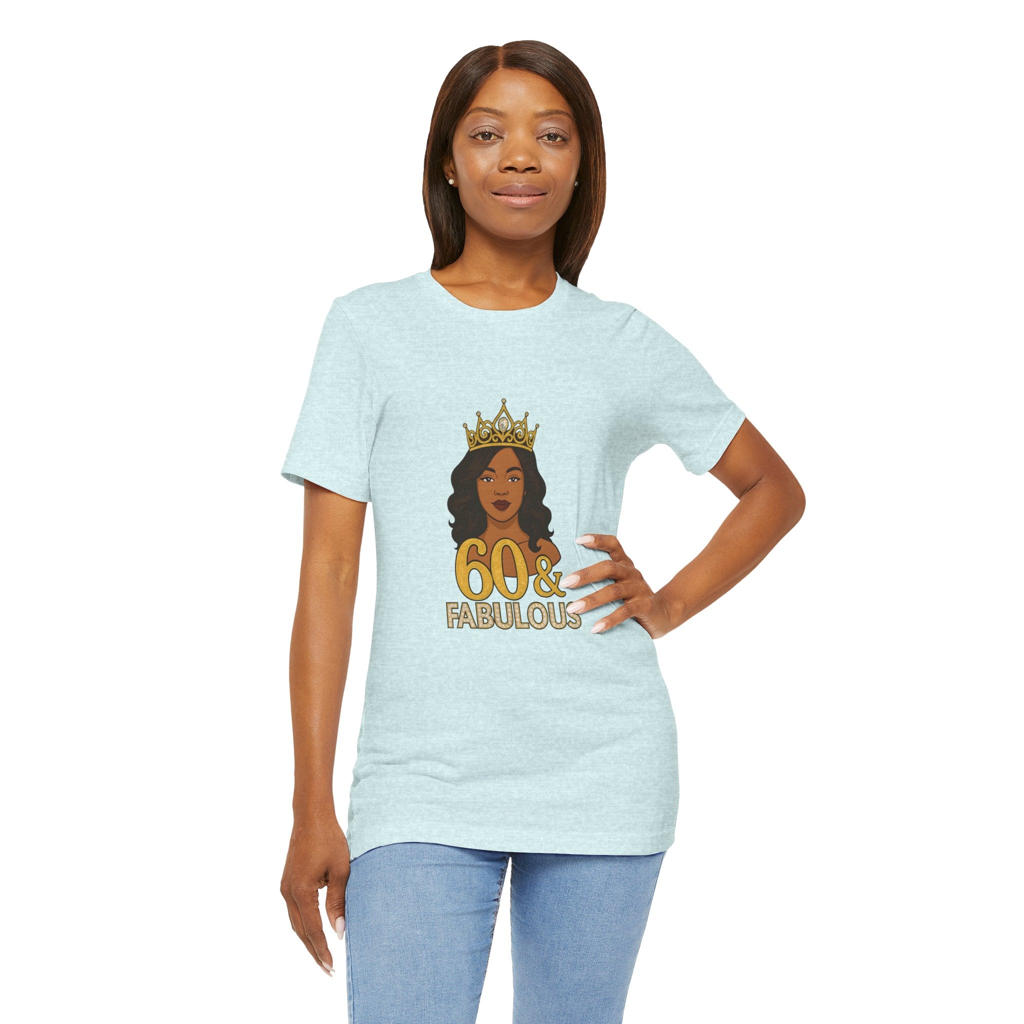 60 & Fabulous Unisex Tee, Birthday Gift Tee, Women's Celebration Shirt, Fun Milestone Birthday Apparel, Perfect for 60th Birthday Party
